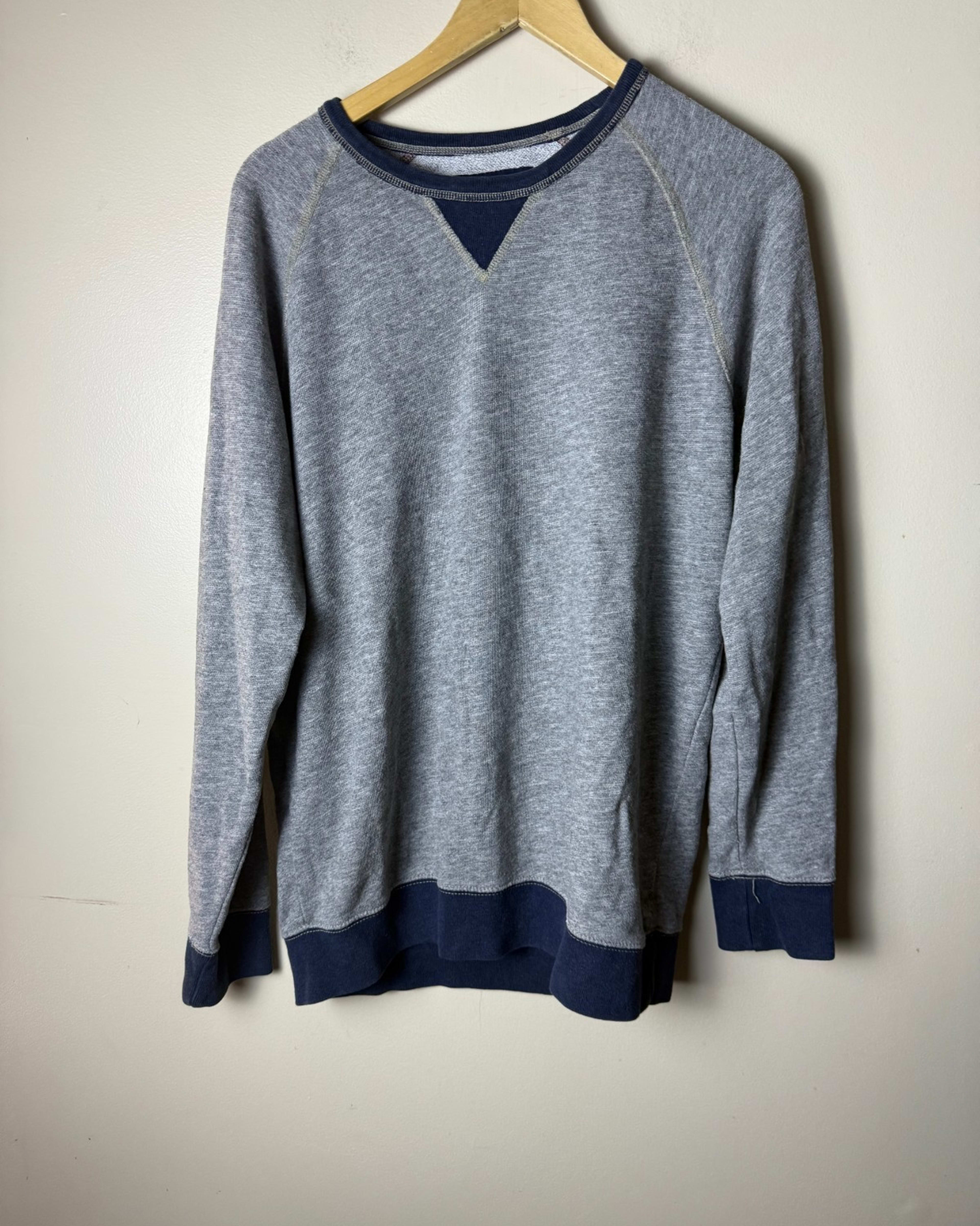American Eagle Outfitters Knit Sweater Mens L Tall Gray Comfort Crewneck