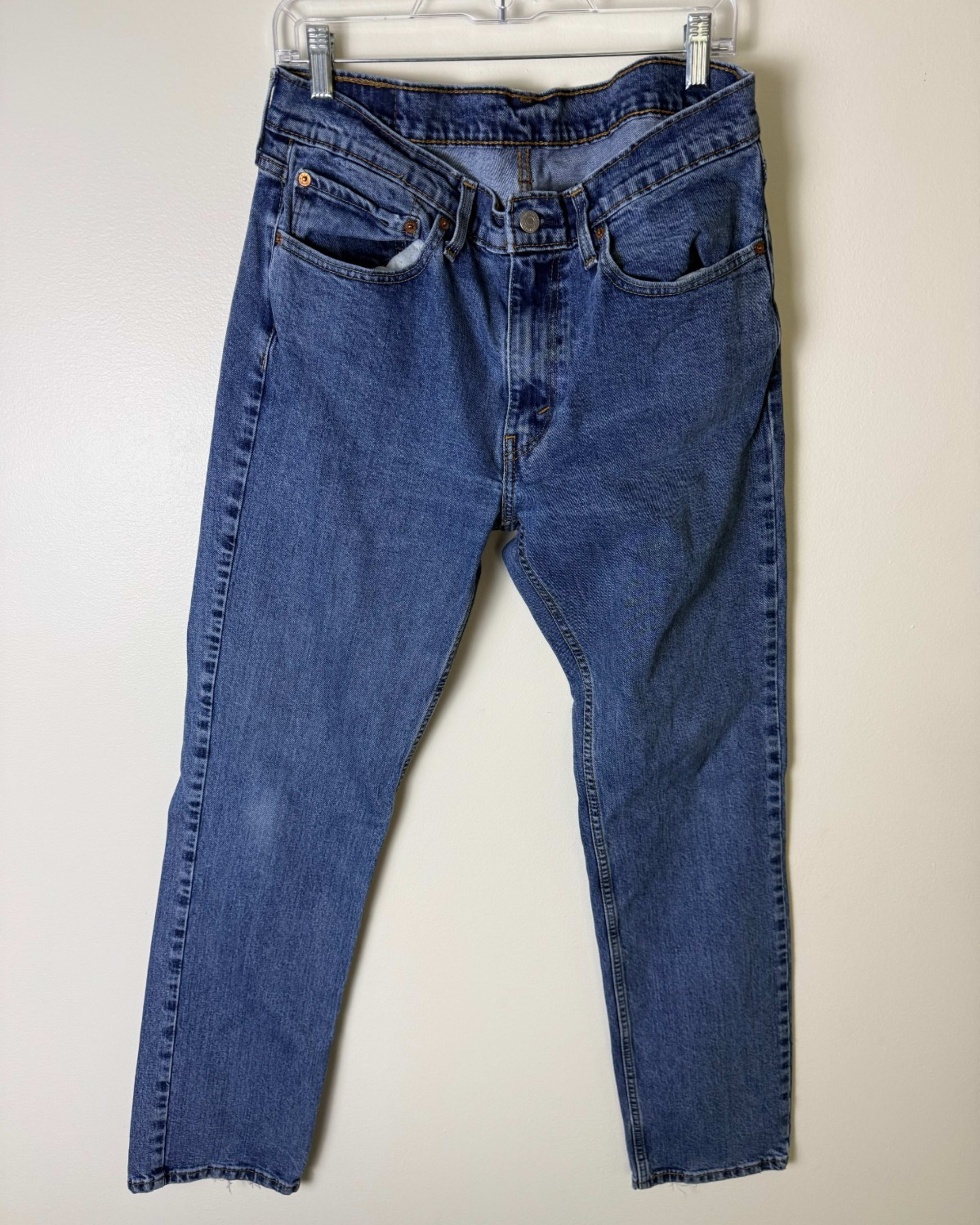 Levi's 505 Straight Leg Jeans Medium Wash Denim Casual Mens 30x32 (34x34)