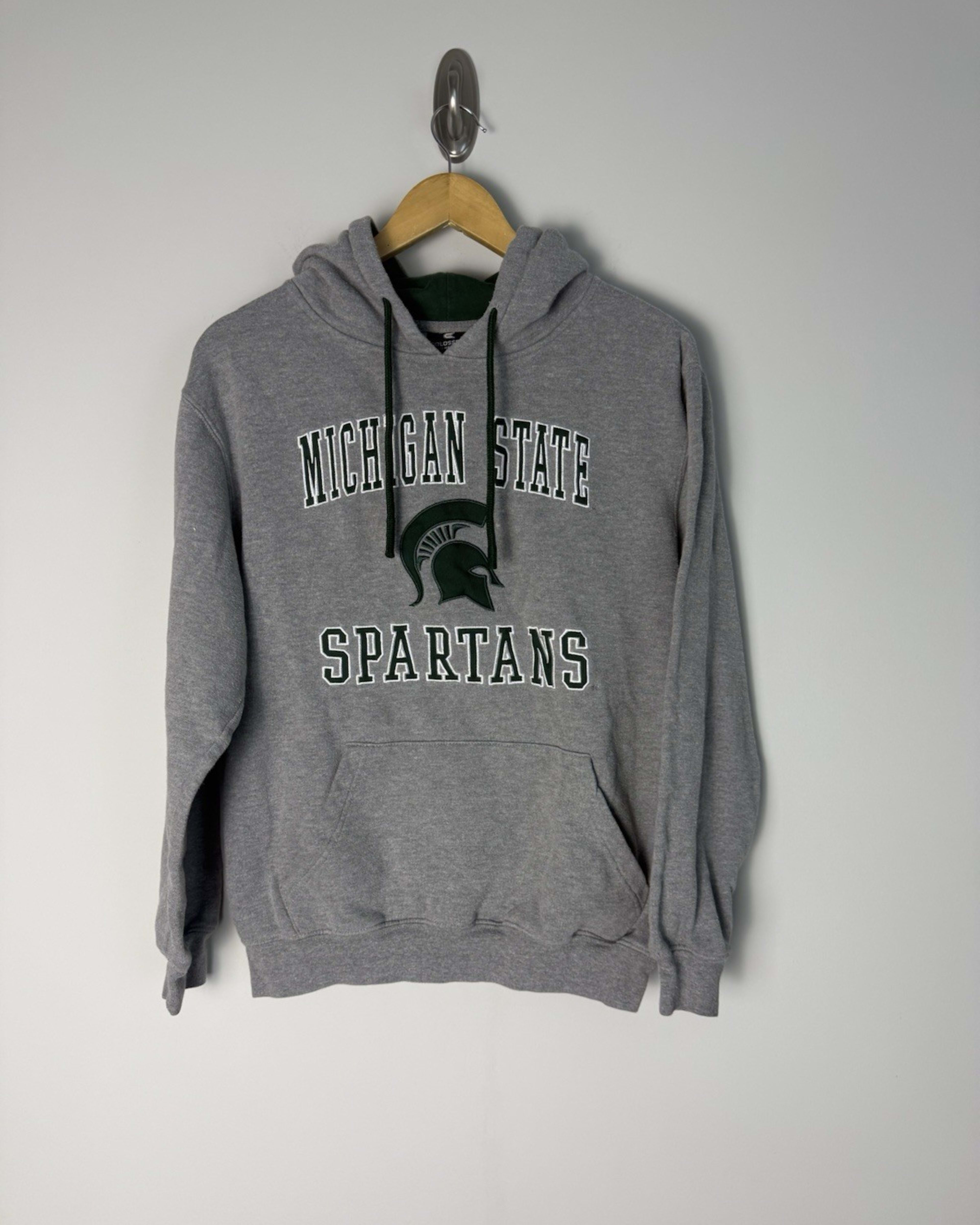 Colosseum Michigan State Spartans Hoodie Mens S Gray NCAA Football