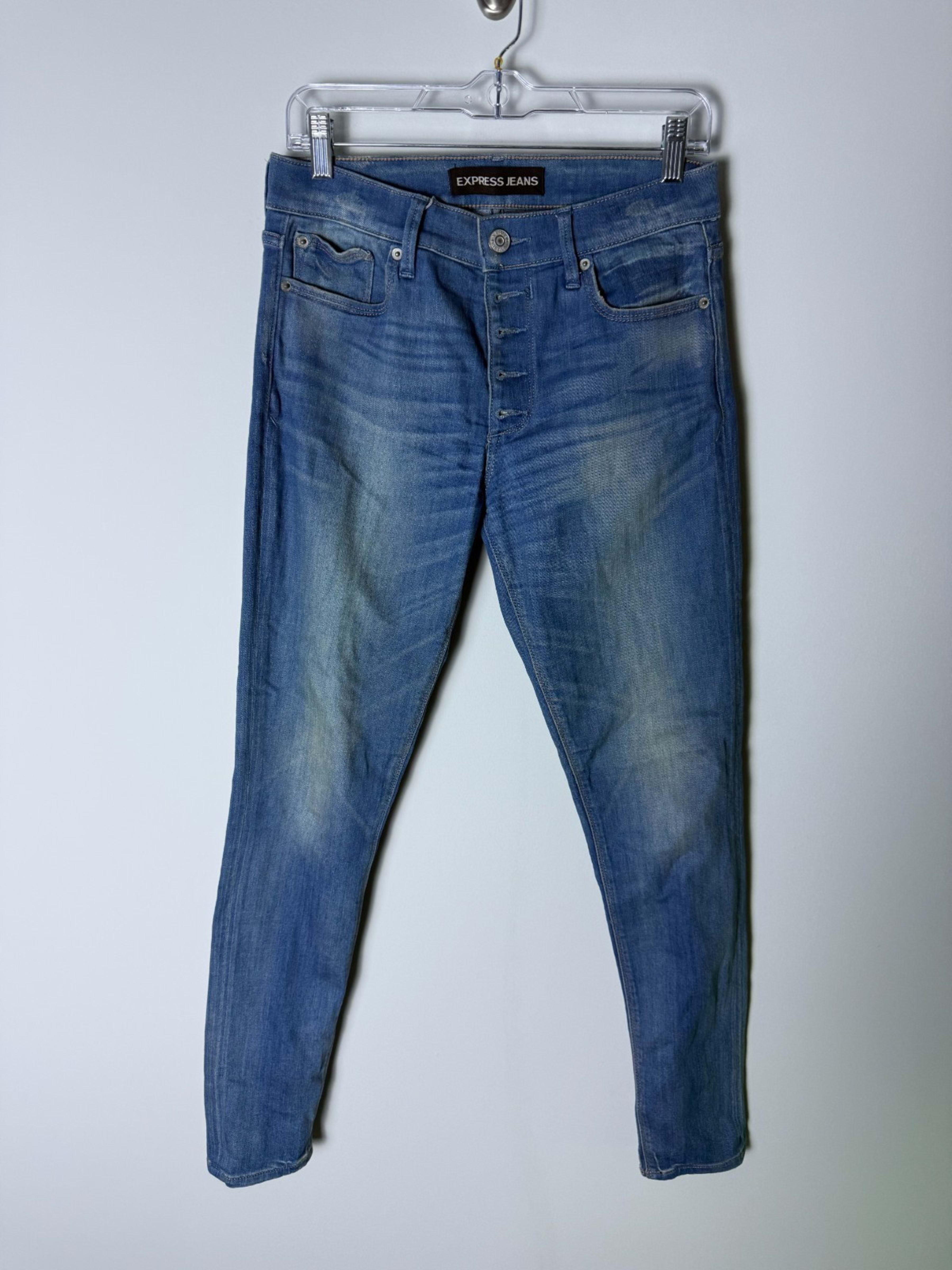 Express Jeans Legging Mid Rise Jeans Women's 6 Blue Denim Casual