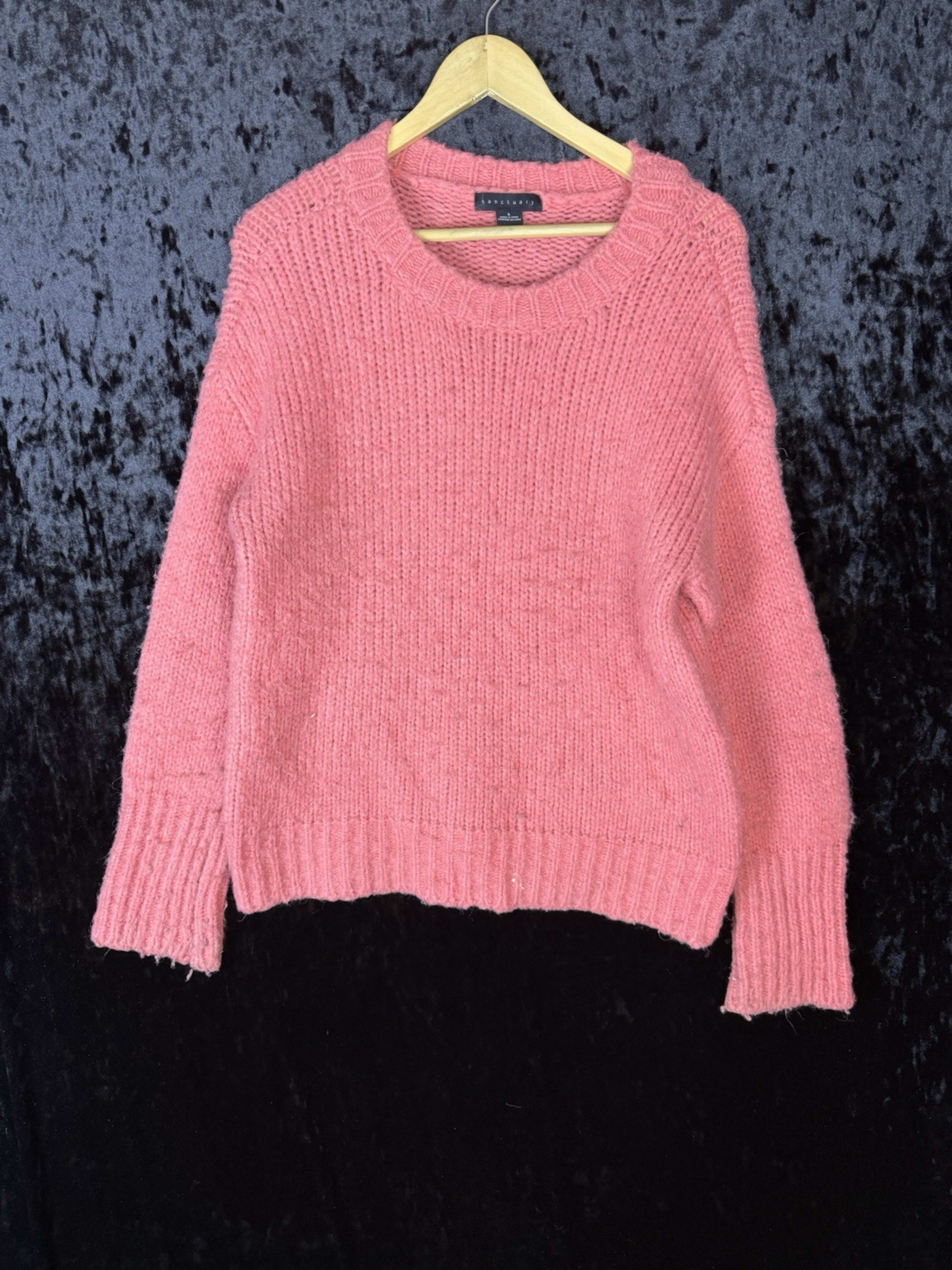 Philosophy Sweater Womens S Pink Long Sleeve Pullover Crew Casual
