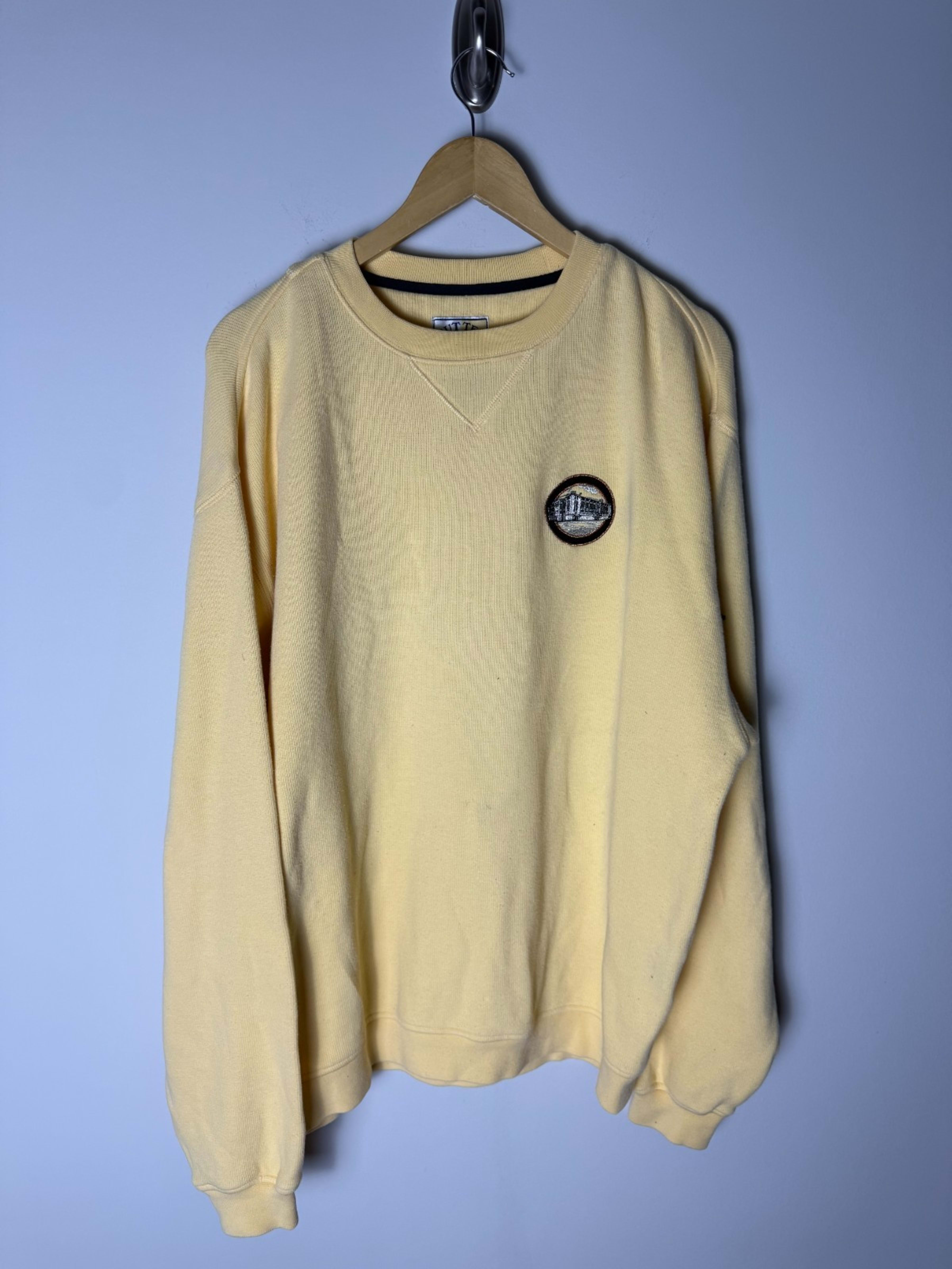 Vintage Stadium Club Sweater Mens L Yellow Golf Cutter & Buck