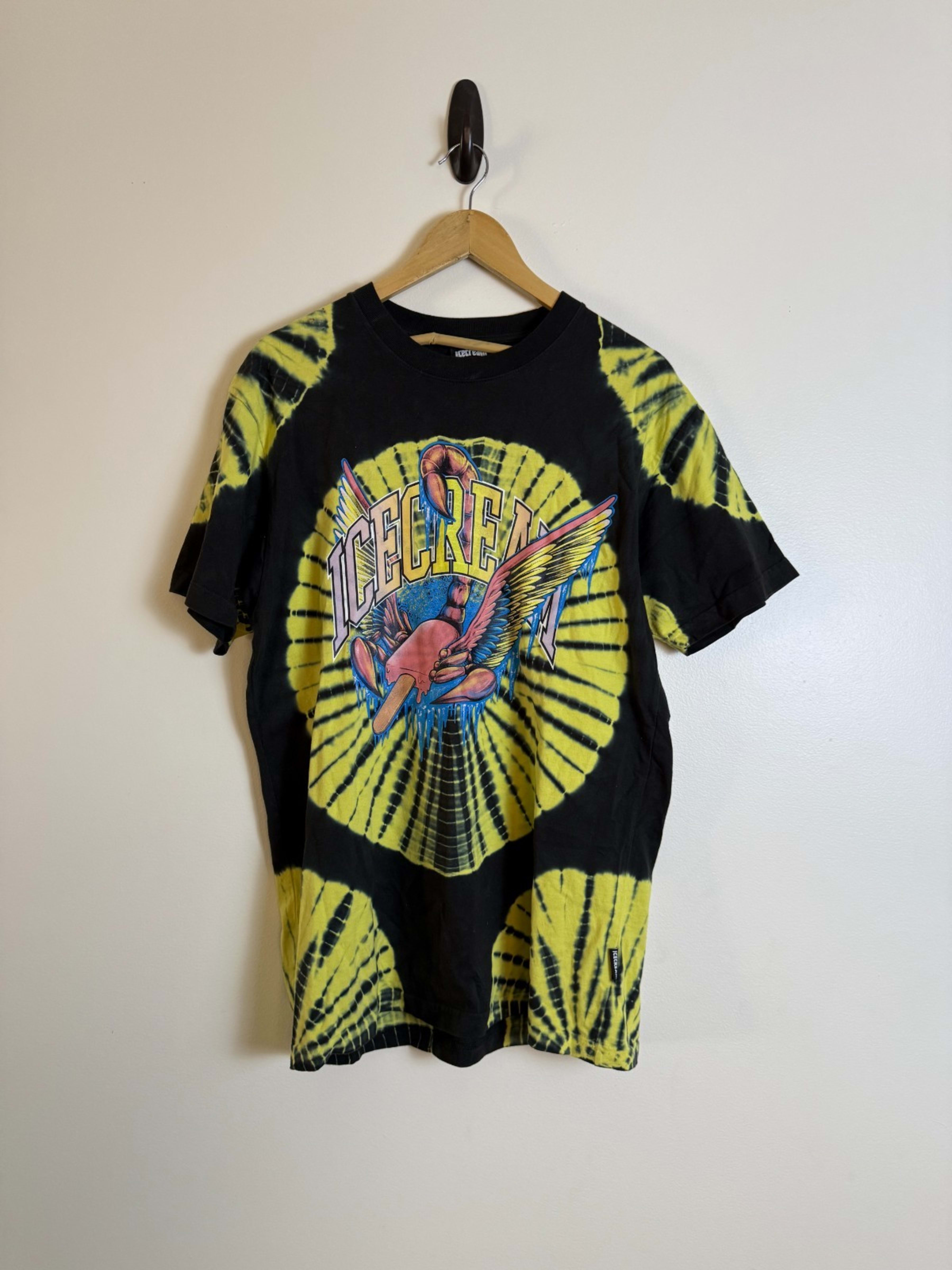 Billionaire Boys Club Icecream Black Yellow Tie Dye Scorpion Graphic Mens M