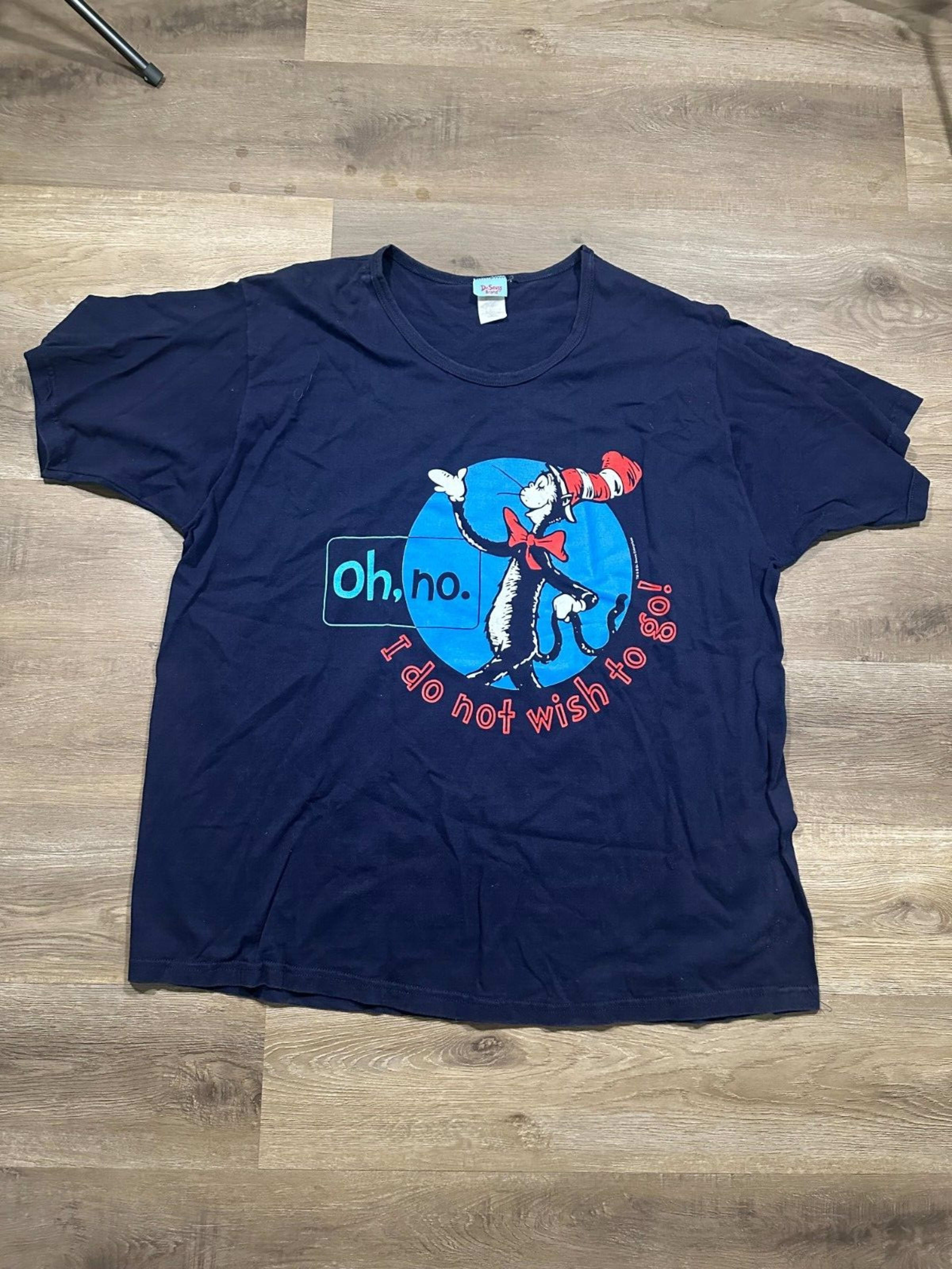 Dr. Seuss T Shirt Womens Ones Size Blue Short Sleeve Pullover Graphic Print 90's