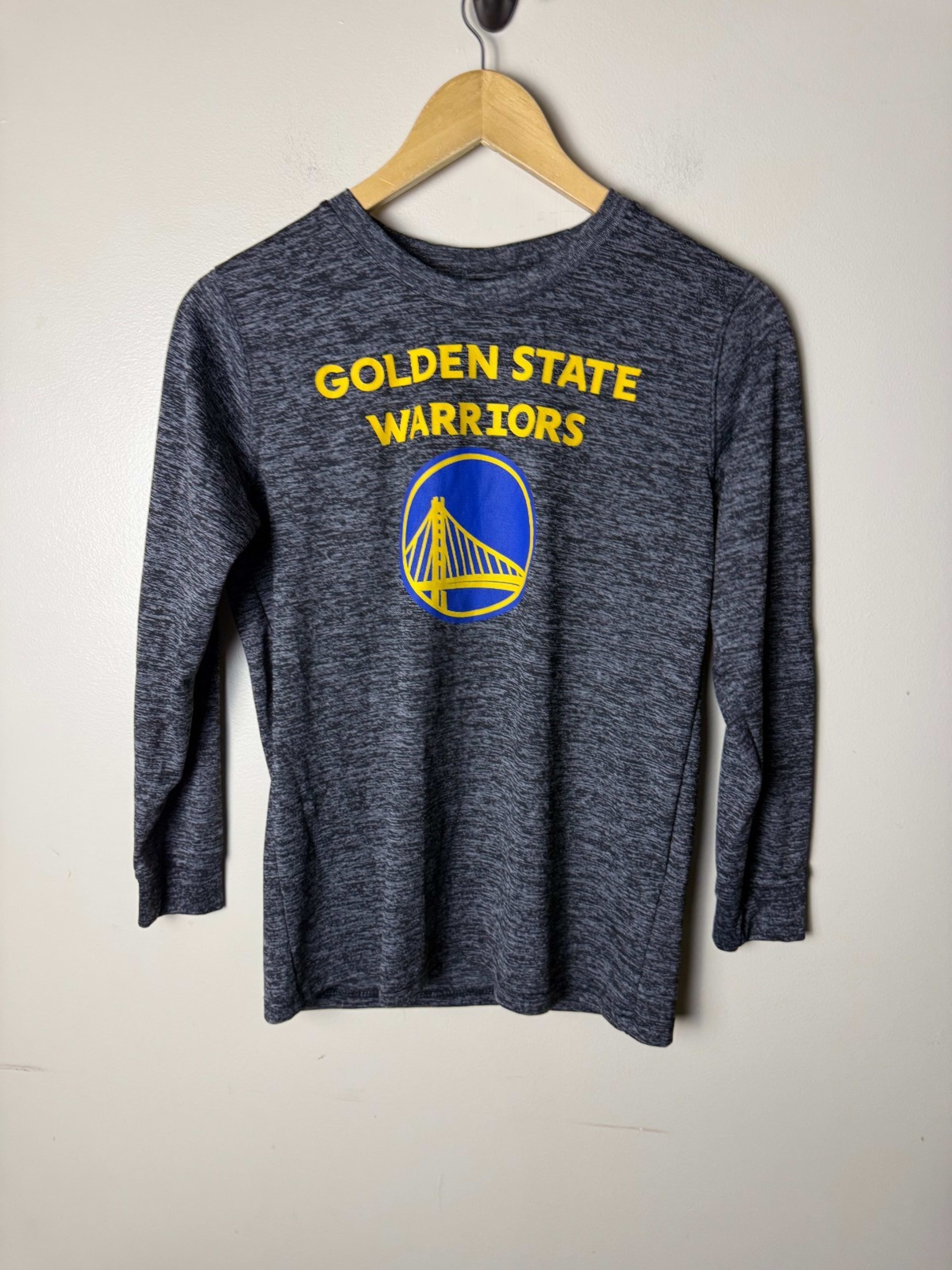 NBA Golden State Warriors Long Sleeve Shirt Youth L Gray Graphic
