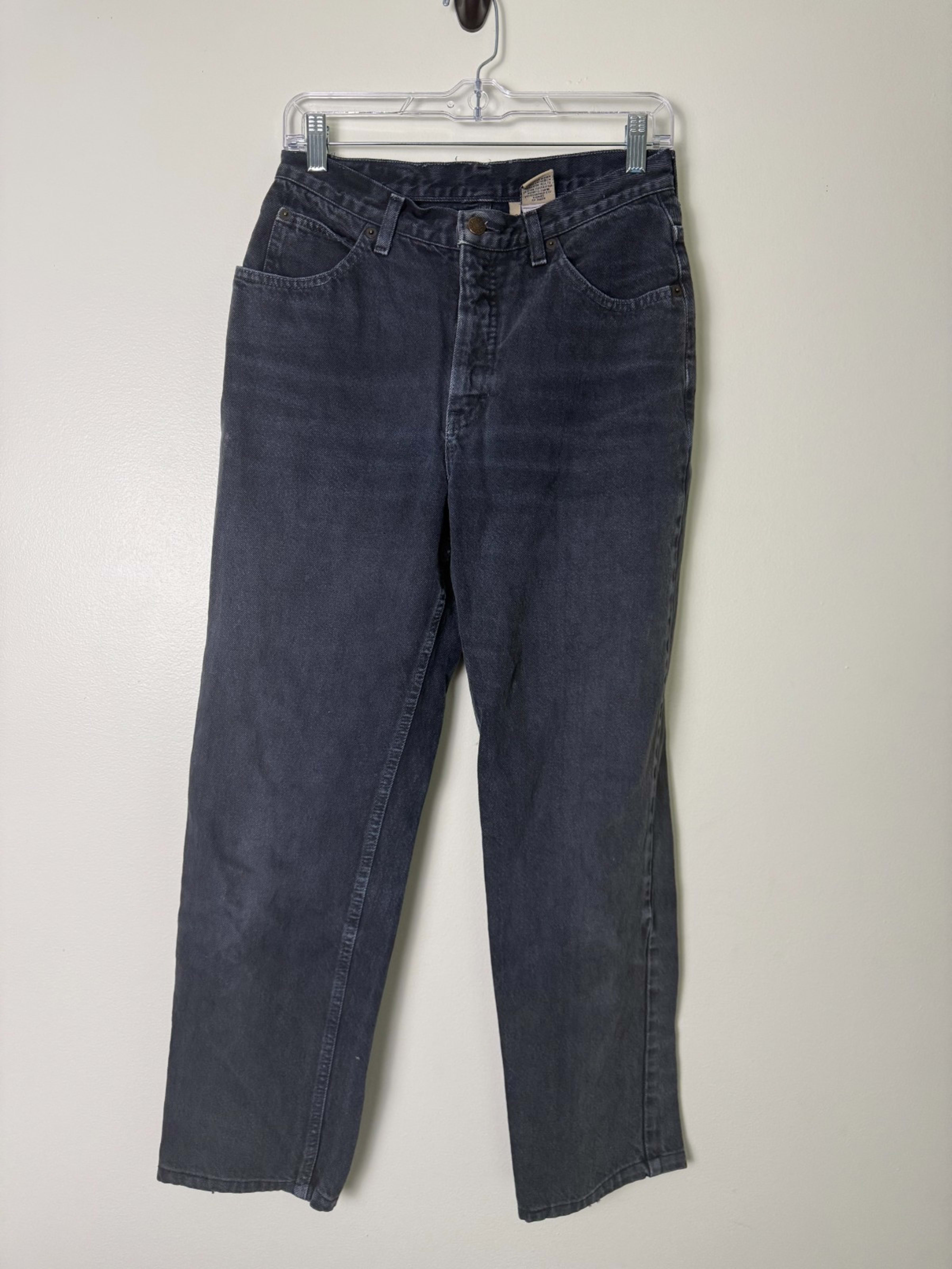 Levi's 501 Tapered Leg Womens 27x28 Casual Black Denim Mom Jeans Dark Wash