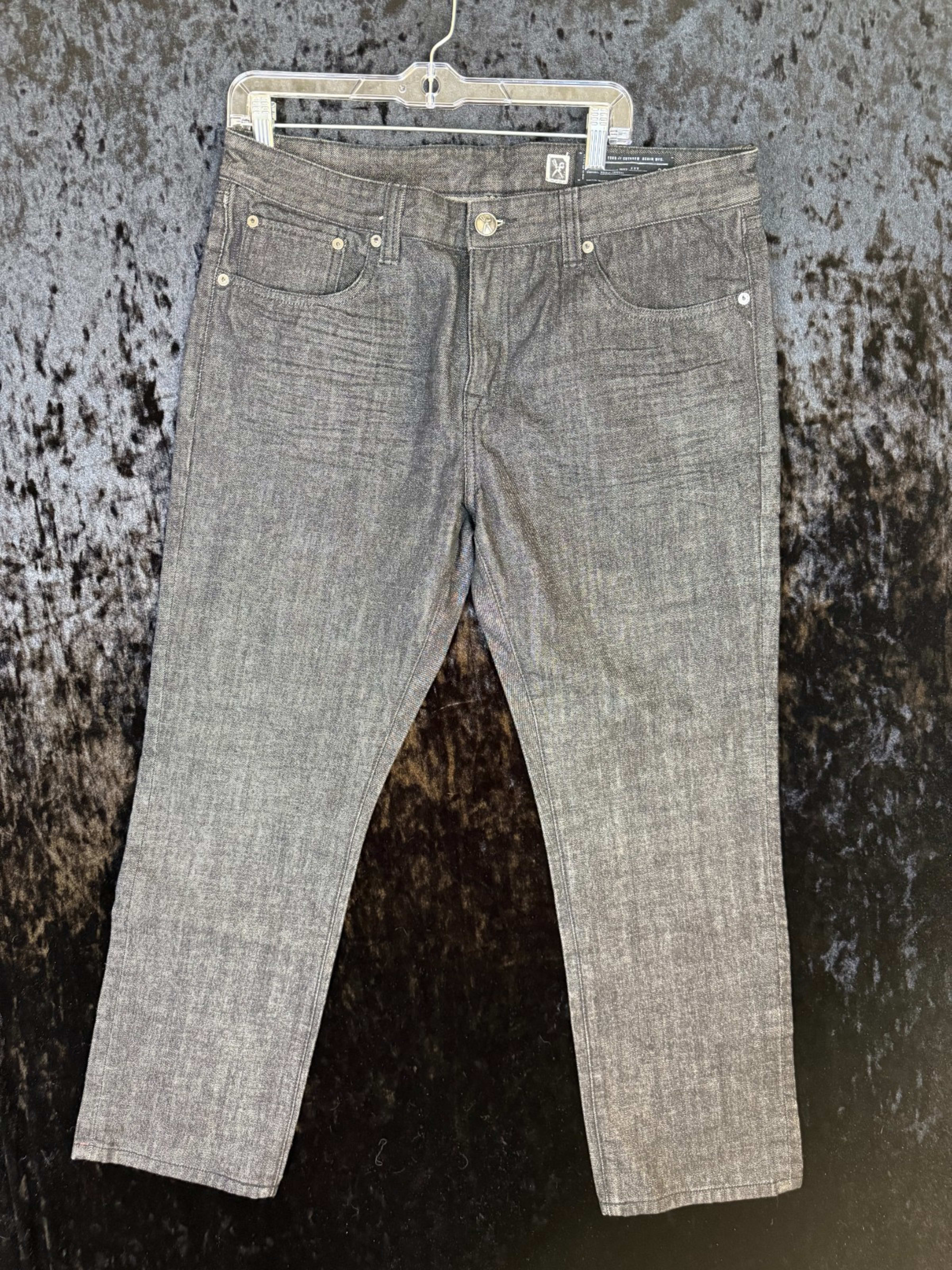 Marc Ecko Cut & Sew Slim Jeans Men's 36x32 Black Solid Casual Dark Wash