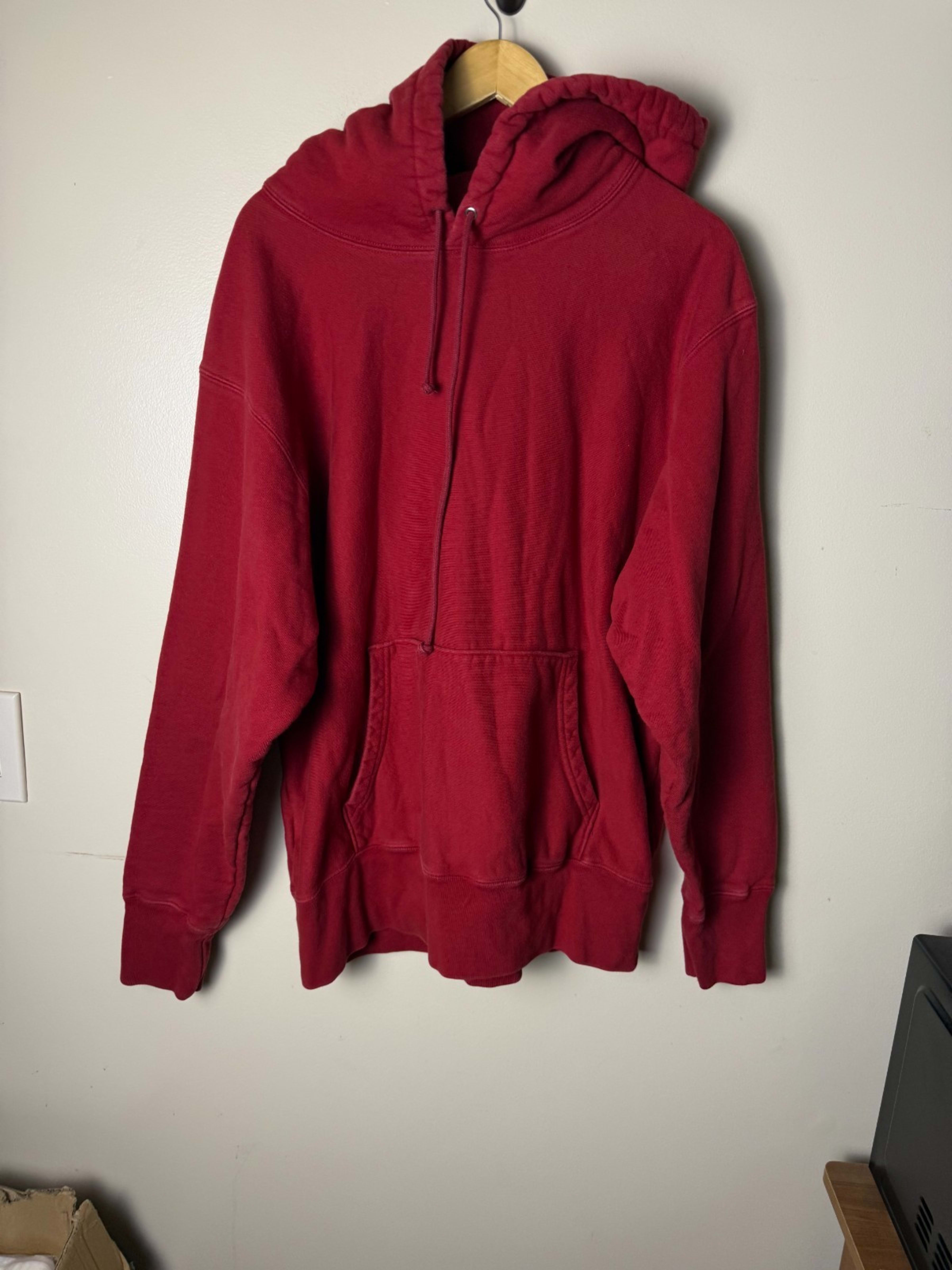 Vintage Blank Pullover Hoodie Mens 2XL Red Sweatshirt Canada Made