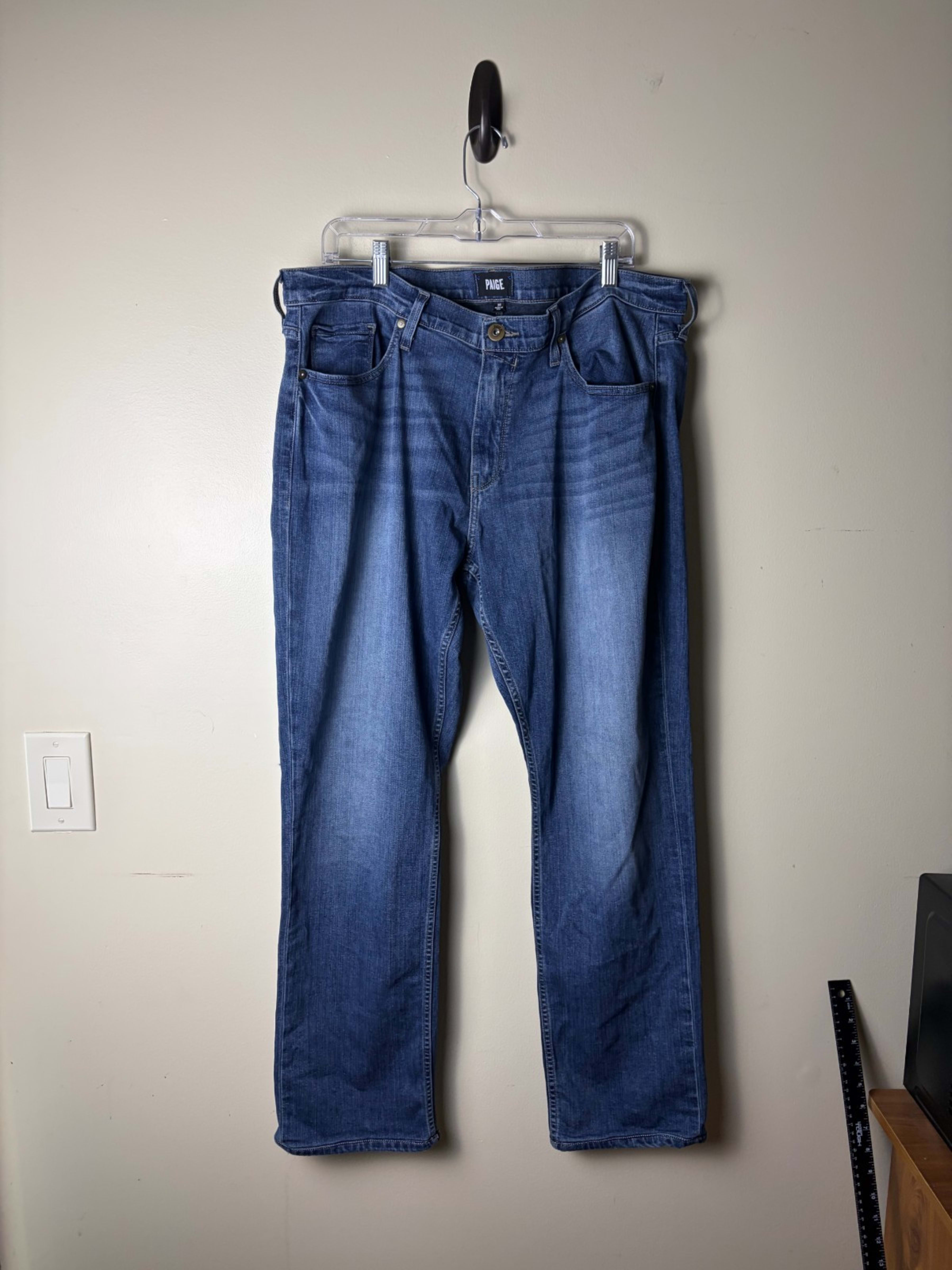 Paige Jeans Mens 38 Blue Federal Stretch Mid Rise Comfort Denim Casual