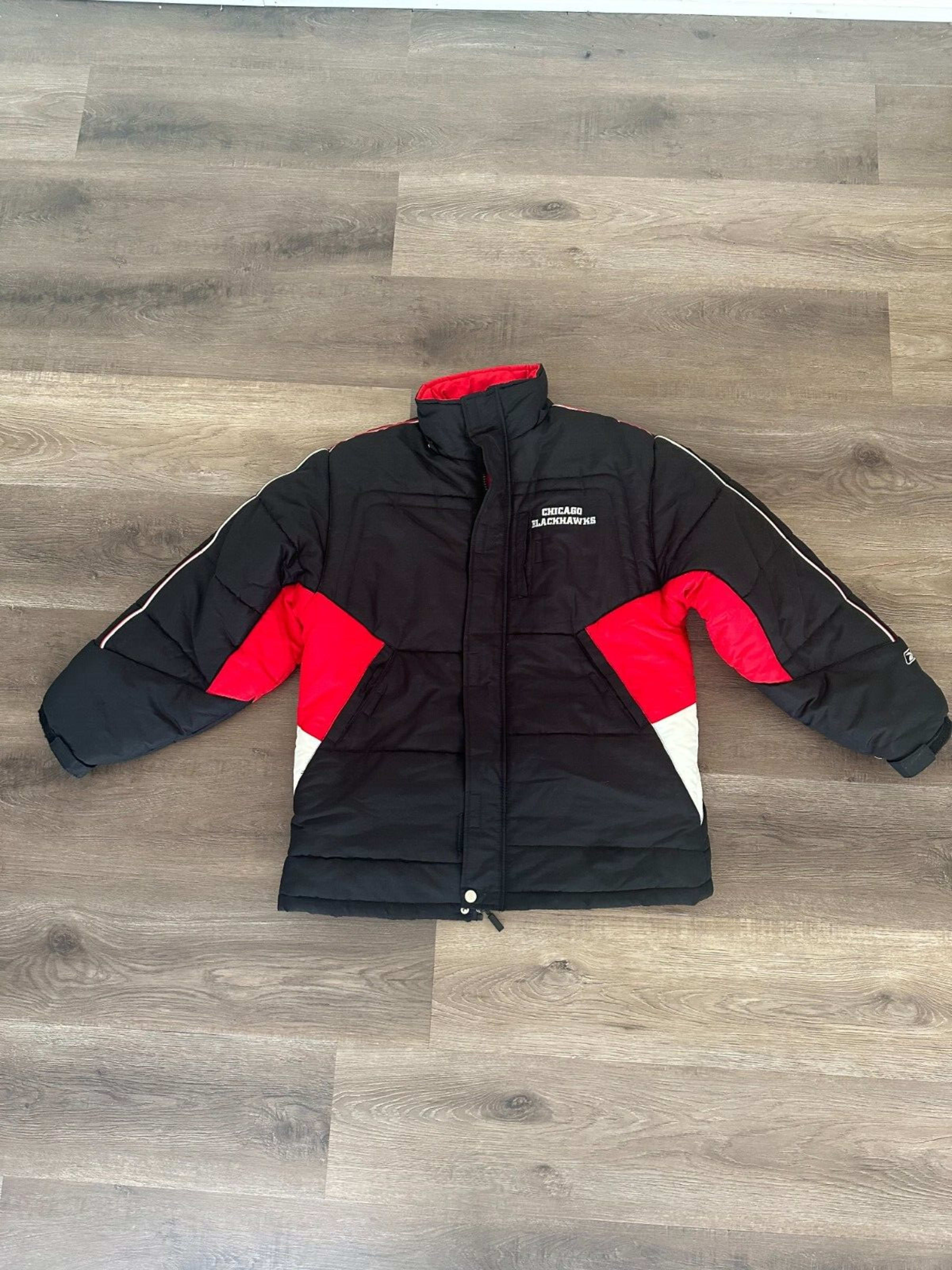 Chicago Blackhawks Reebok Jacket Youth L Red Long Sleeve Full Zip Up NHL