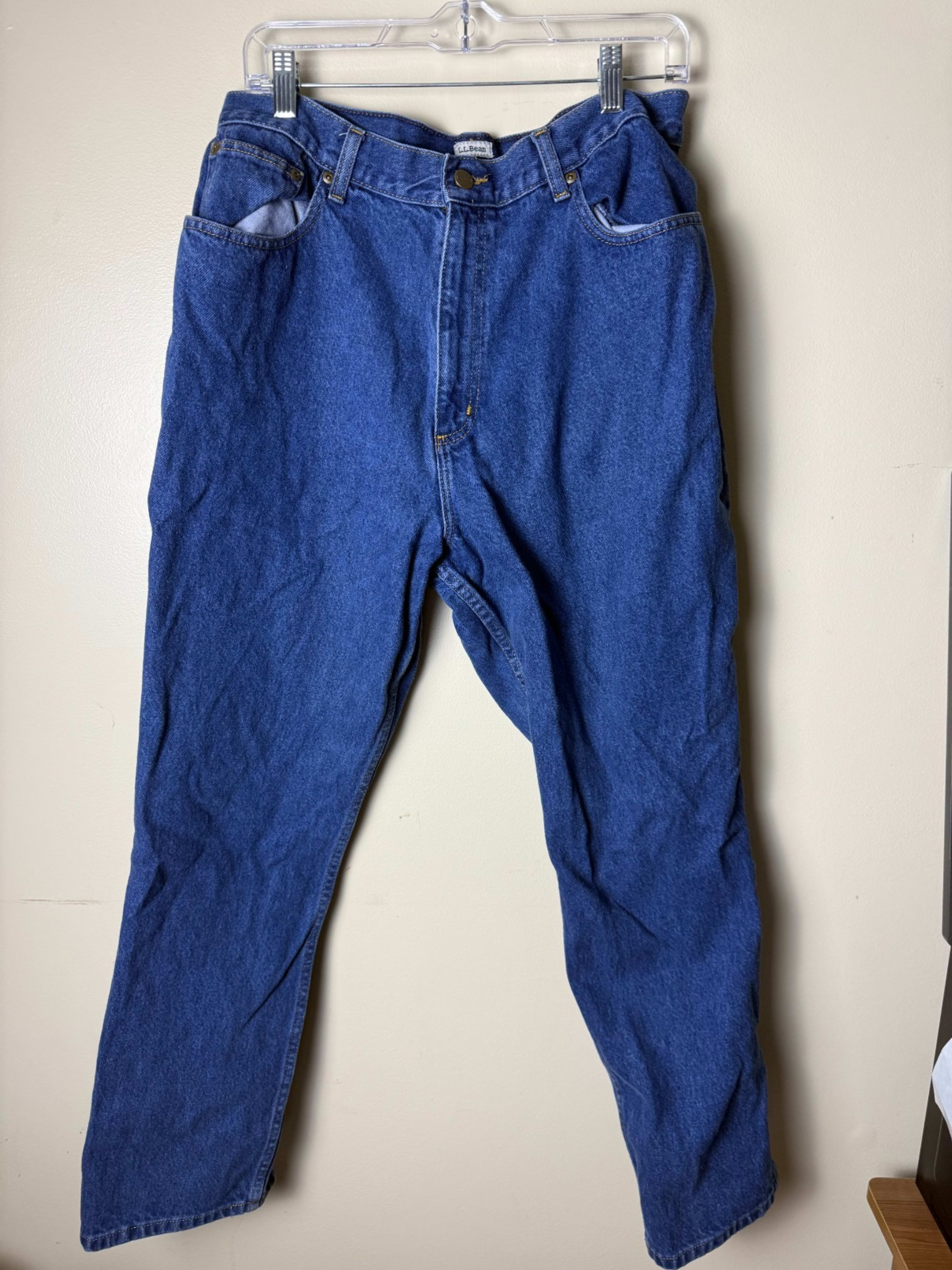 L.L.Bean Jeans Original Fit Relaxed Womens 18 Blue Medium Wash Denim Classic