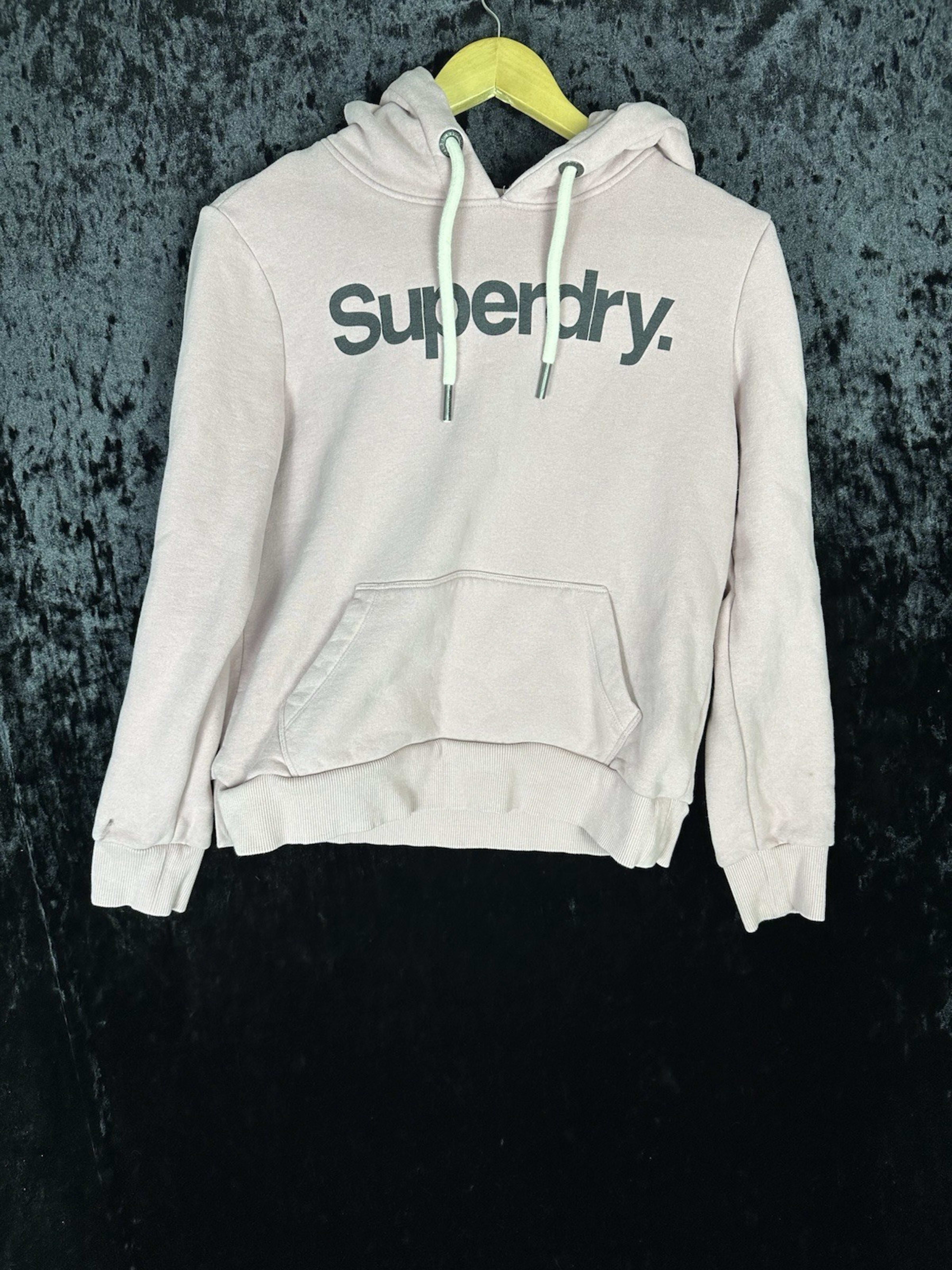 Superdry Hoodie Sweatshirt Women's 8 Pink Long Sleeve Hoodie Casual Streetwear