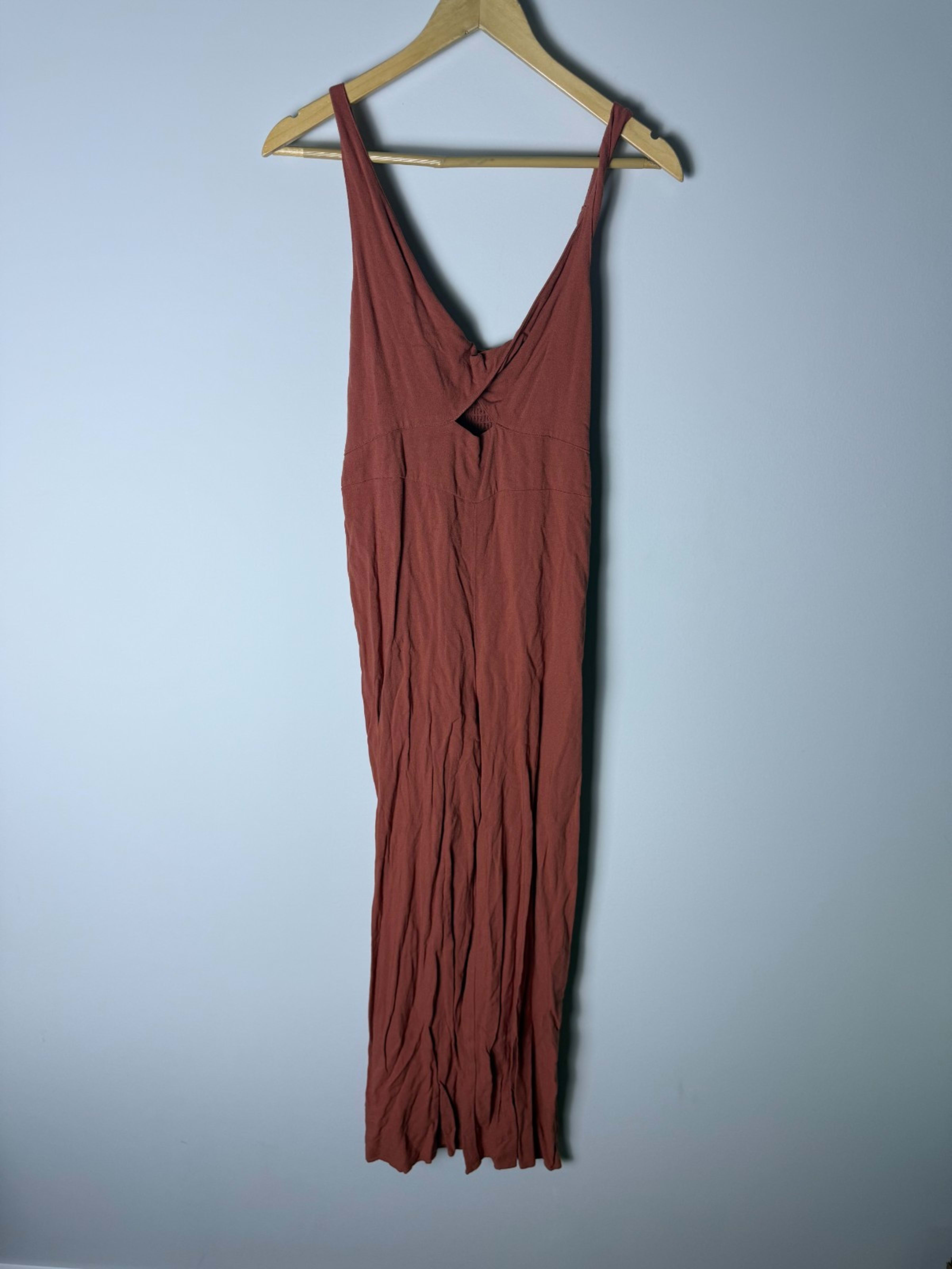Abercrombie & Fitch Sleeveless Pants Romper Women's M Rust Orange NWOT