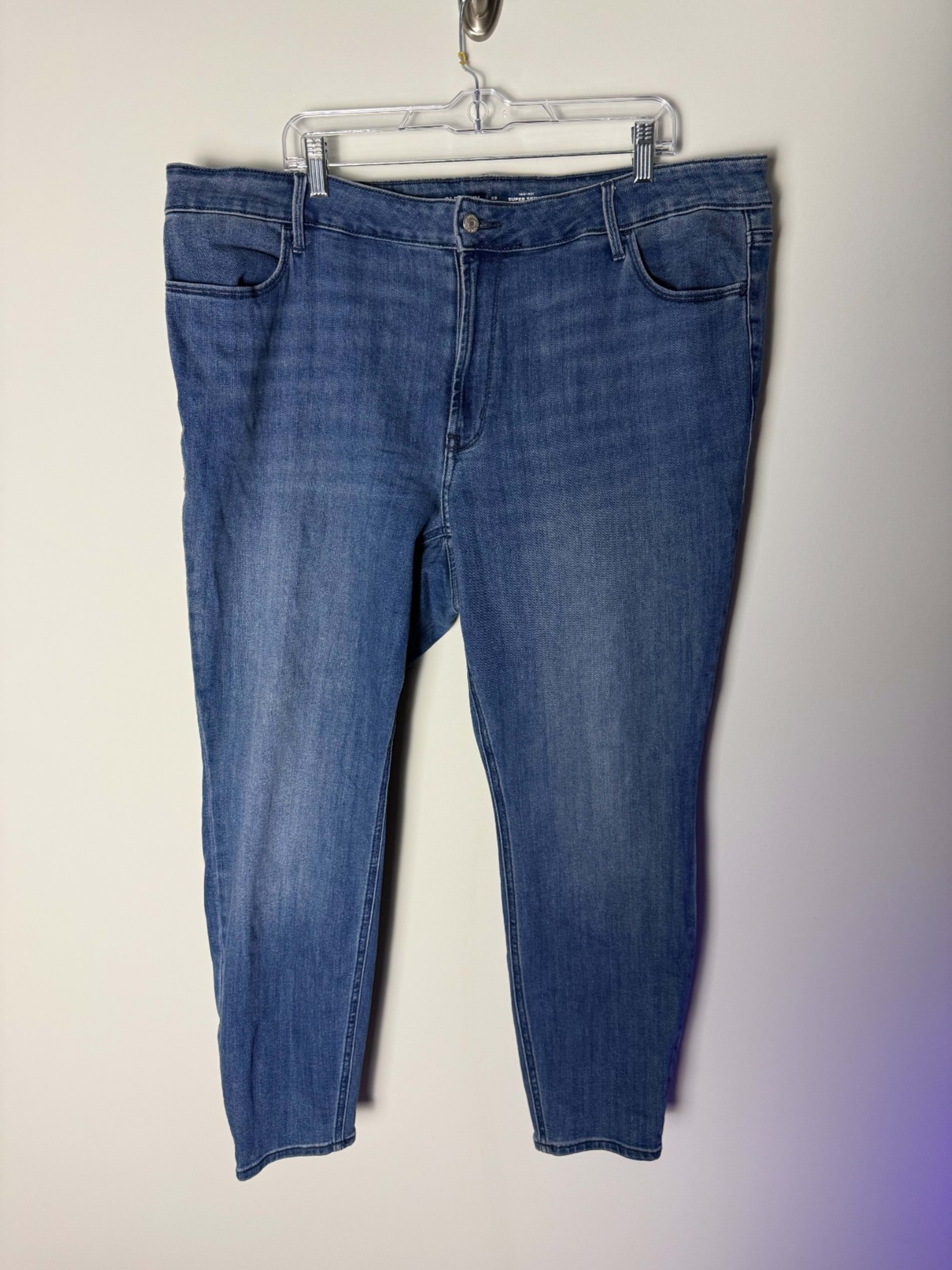 Old Navy High Rise Skinny Jeans Women's 22 Blue Denim Casual