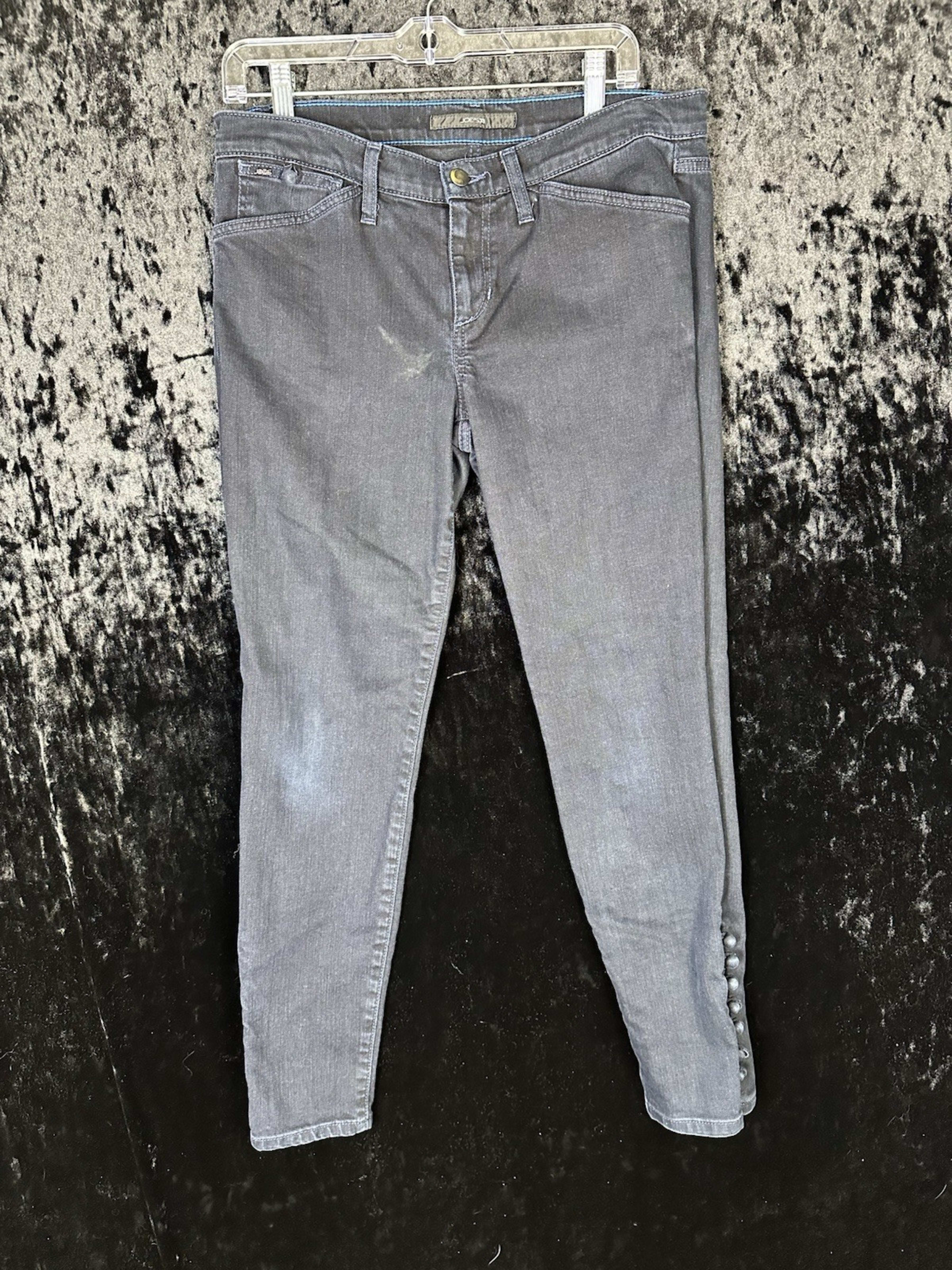 Joes Jeans Womens 30 Blue Ankle Cigarette Mid Rise Button Stretch