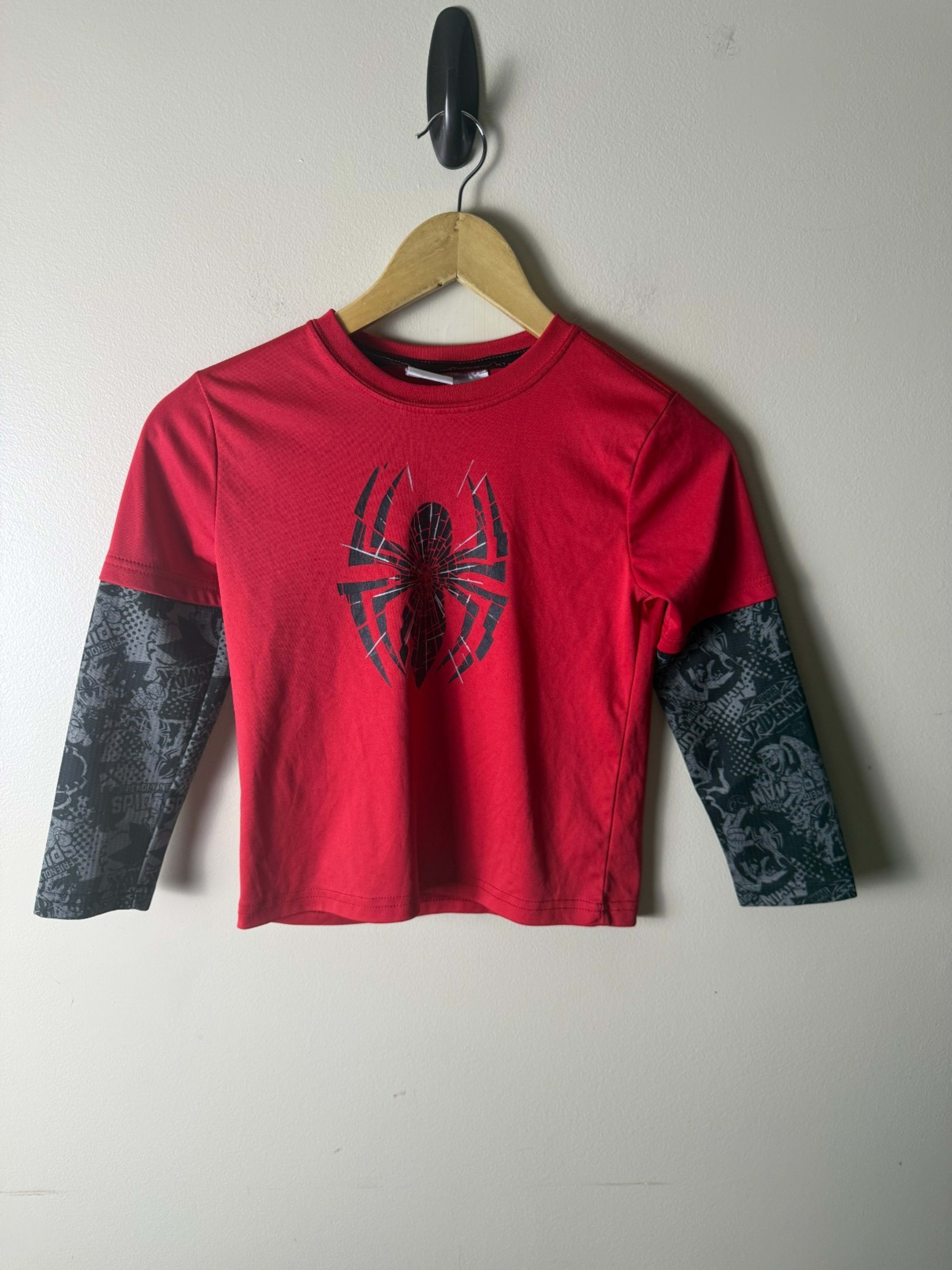 Marvel Amazing Spiderman T Shirt Youth S 6/7 Red Long Sleeve Comic