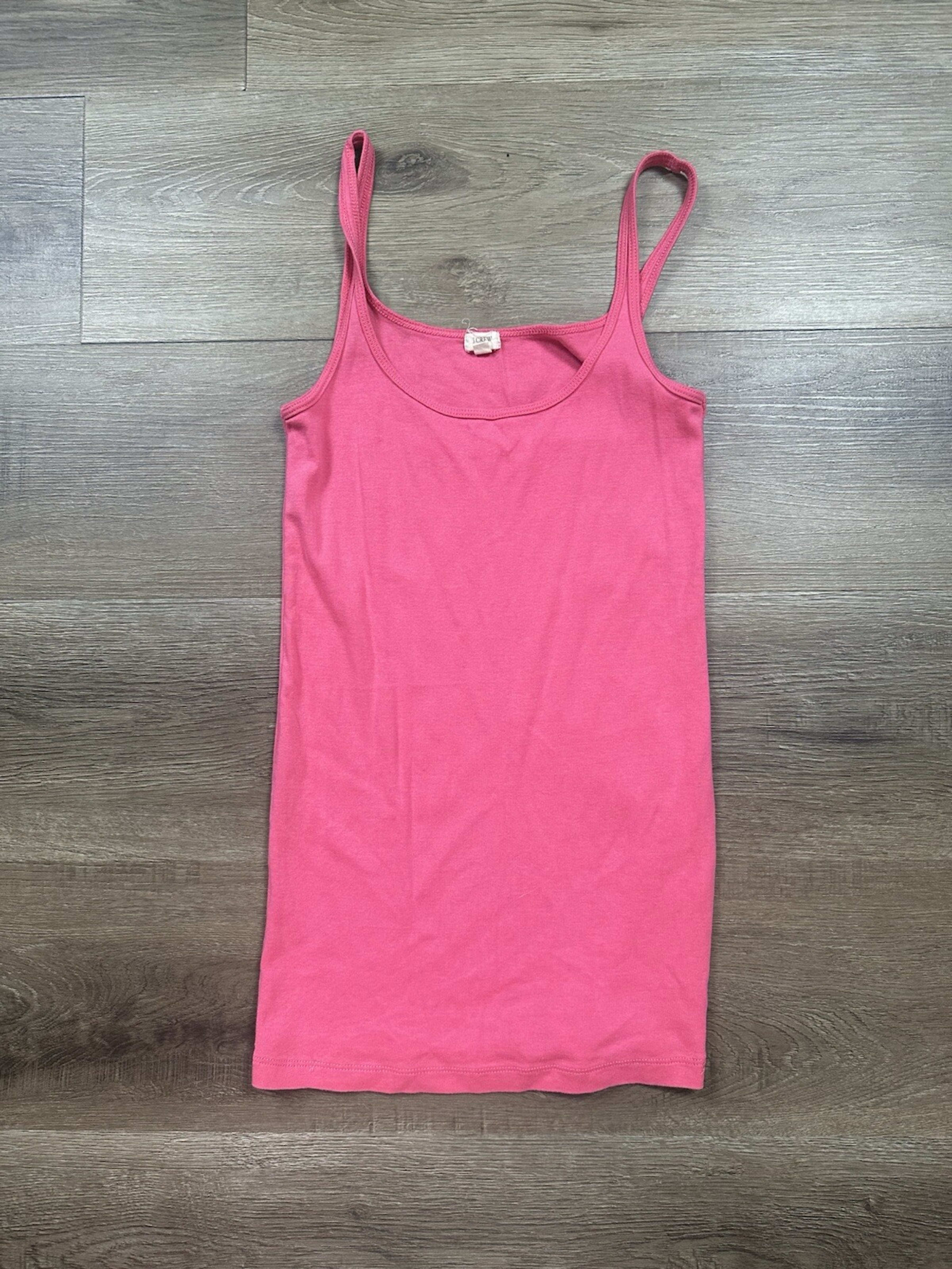 J Crew Tank Top Womens S Pink Scoop Neck Cotton Pullover Casual Breathable