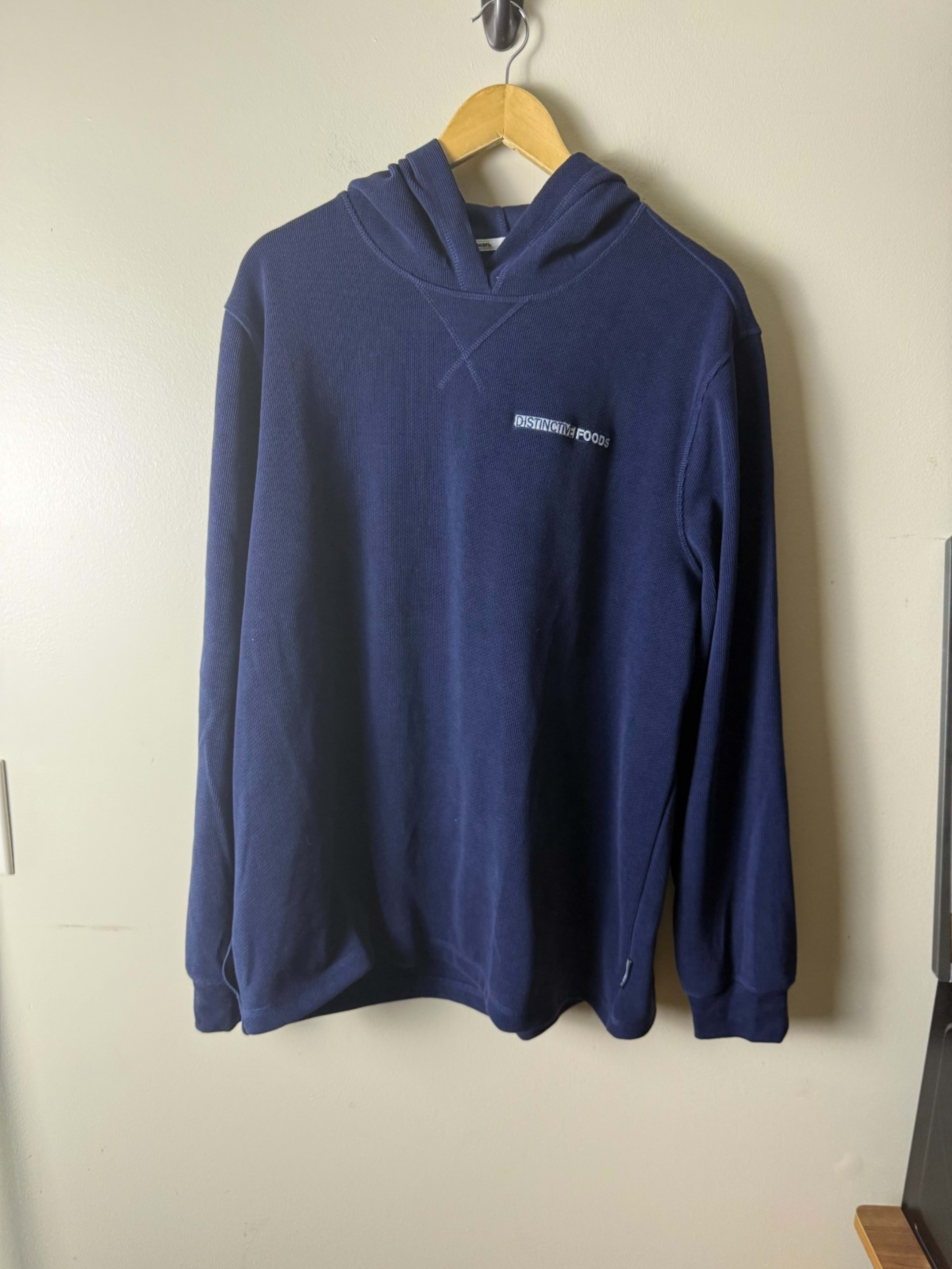 Eddie Bauer Hoodie Fleece Pullover Mens XL Blue Casual
