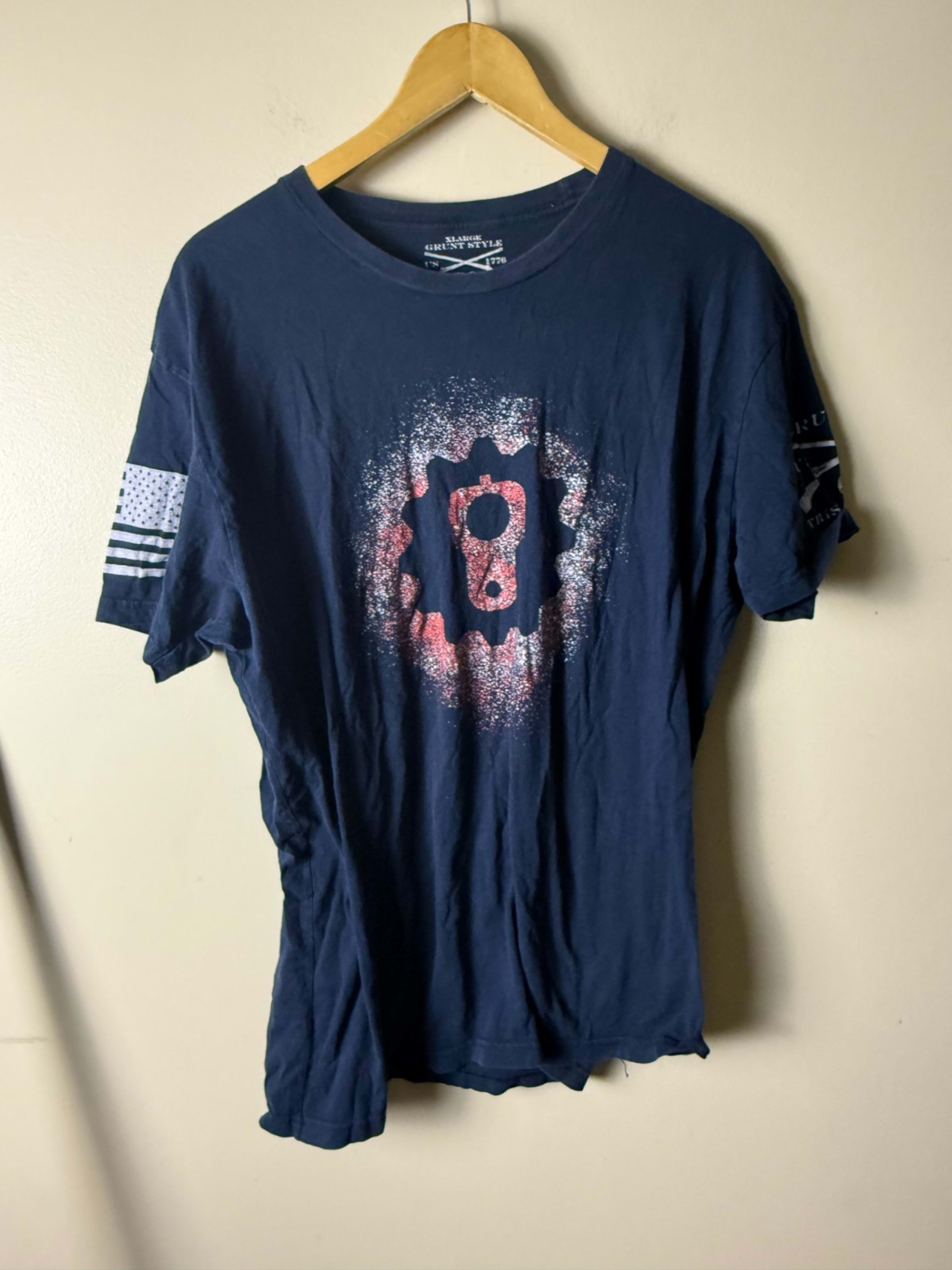 Grunt Style T Shirt Mens XL Navy Blue Gear Graphic Short Sleeve