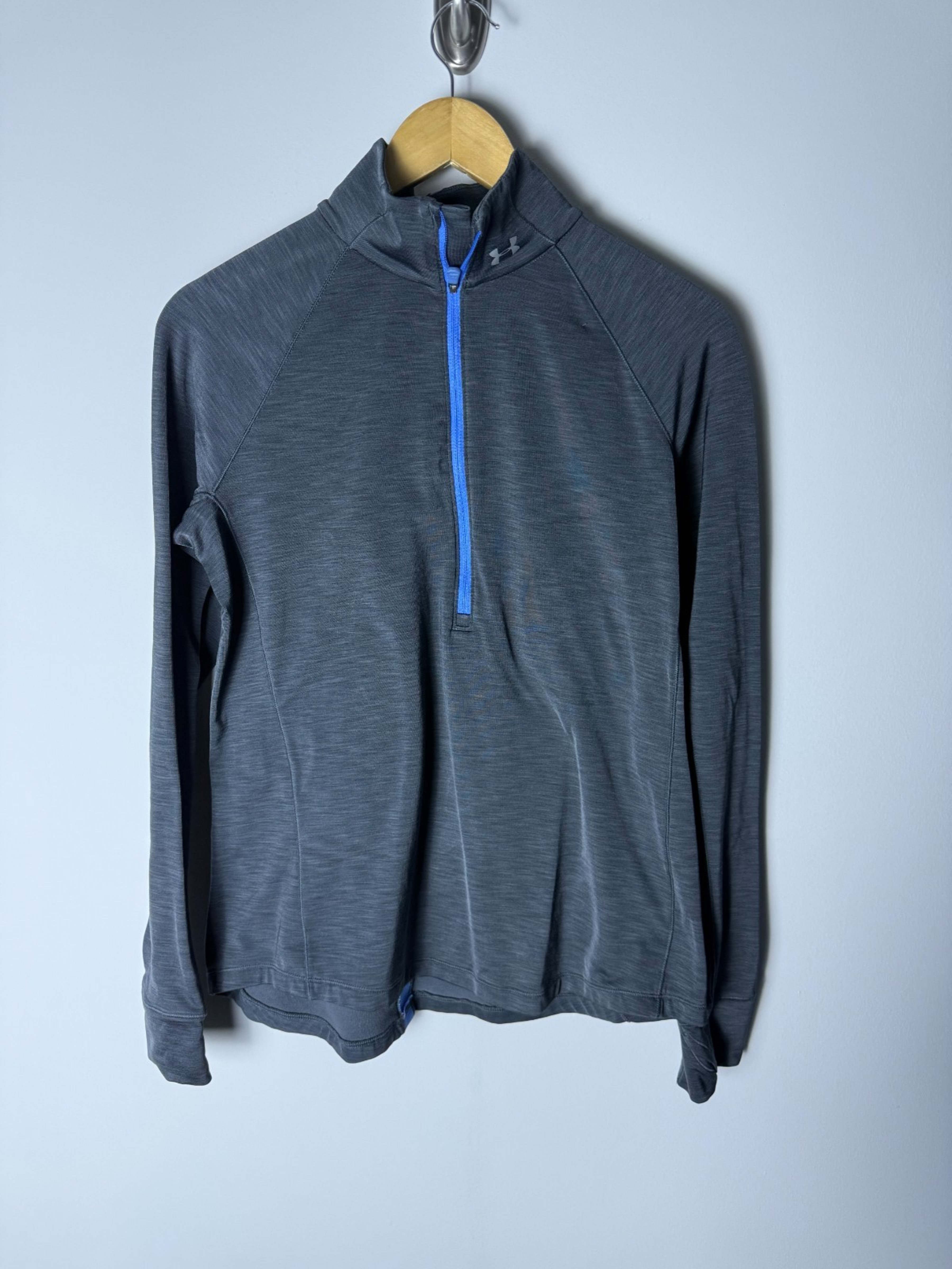 Under Armour Long Sleeve Half Zip Pullover Men's L Grey Athleisure Comfort