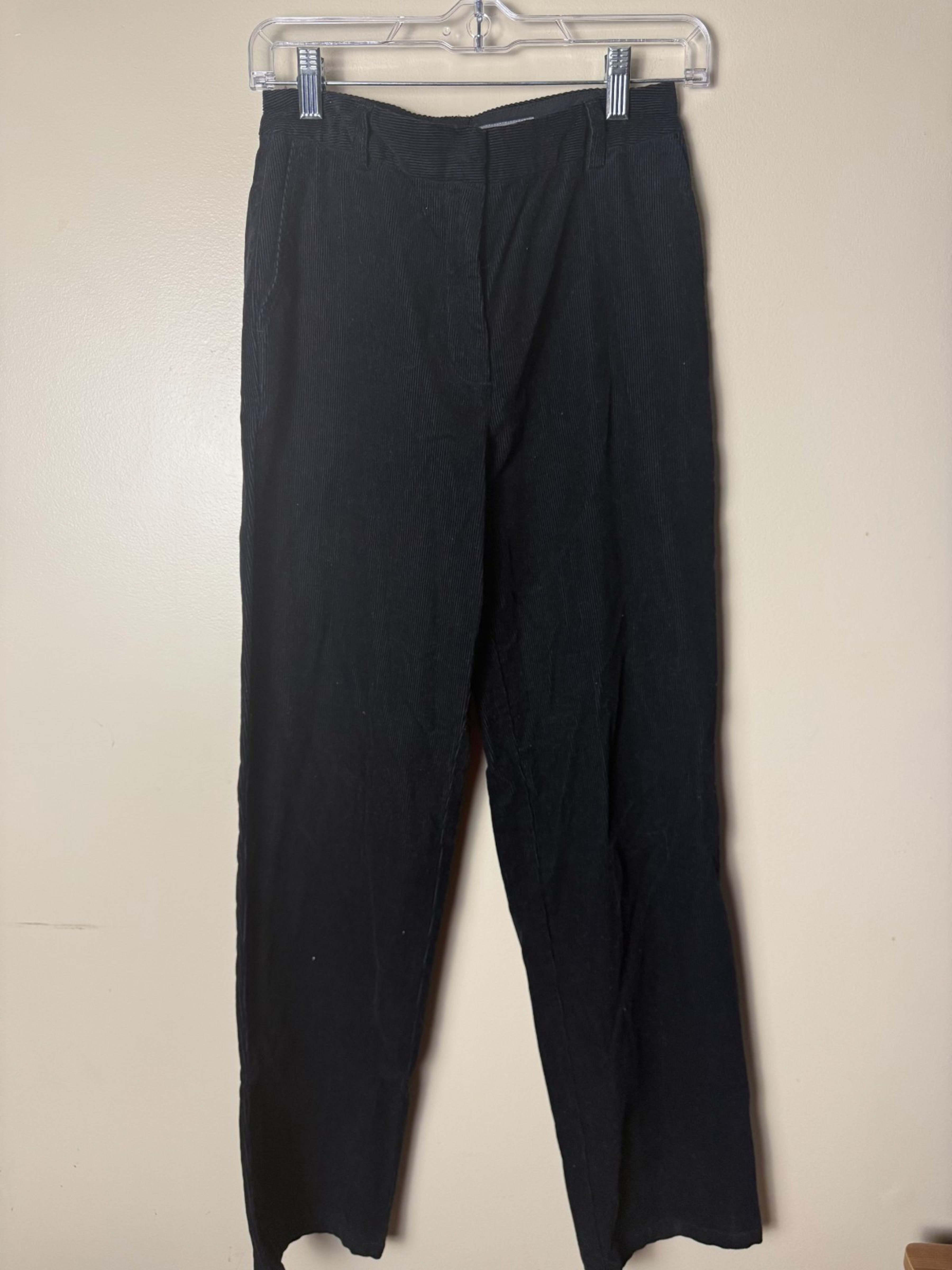 Eddie Bauer Bootcut Pants Womens 4 Black Mid Rise Corduroy Cabincore