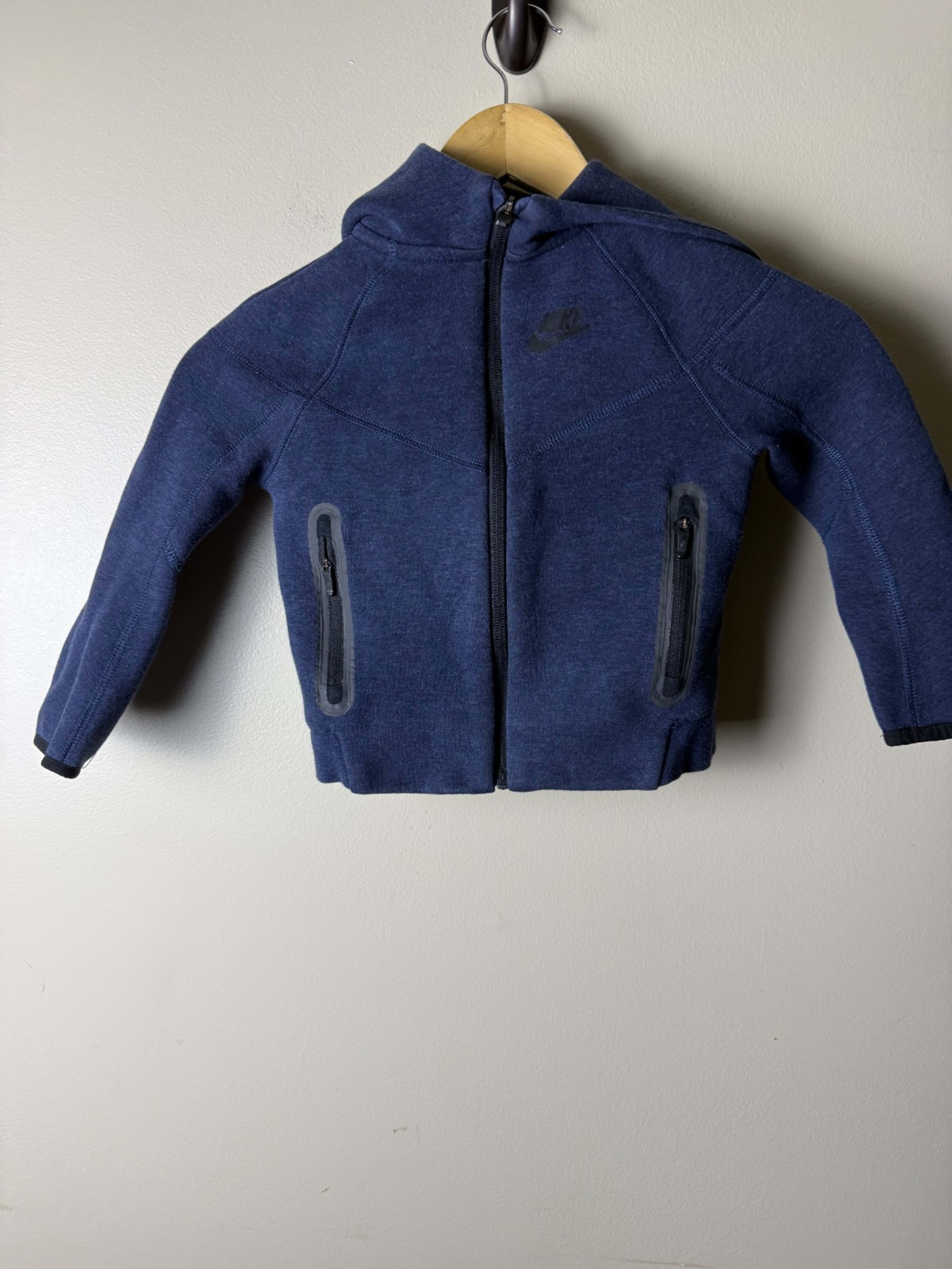 Nike Tech Fleece Hoodie Kids 3T Blue Fleece Hooded Jacket 2-3 Yrs Sweatshirt