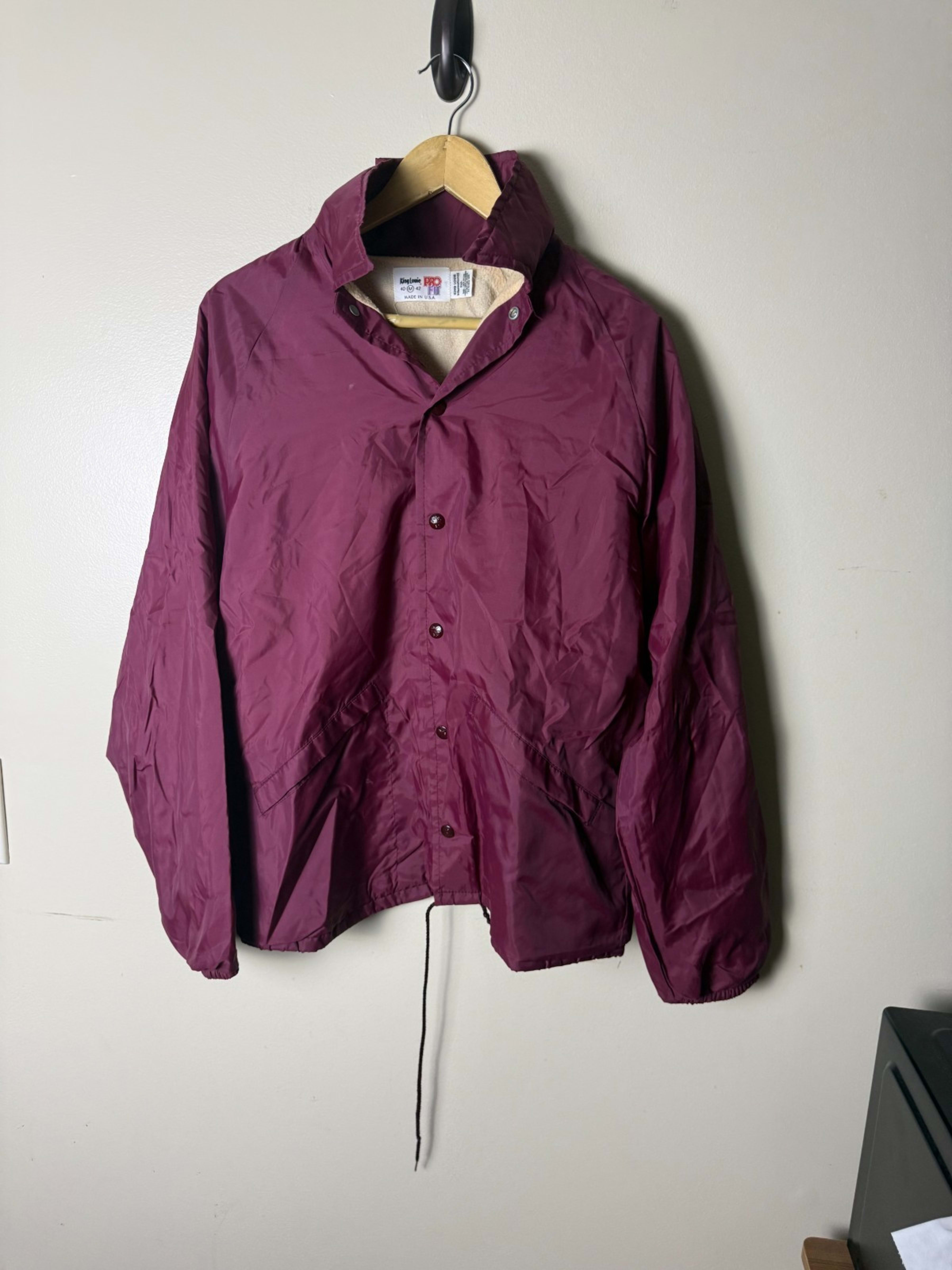 King Louie Vintage Pro Fit Washington Boosters Windbreaker Jacket Men's M Red