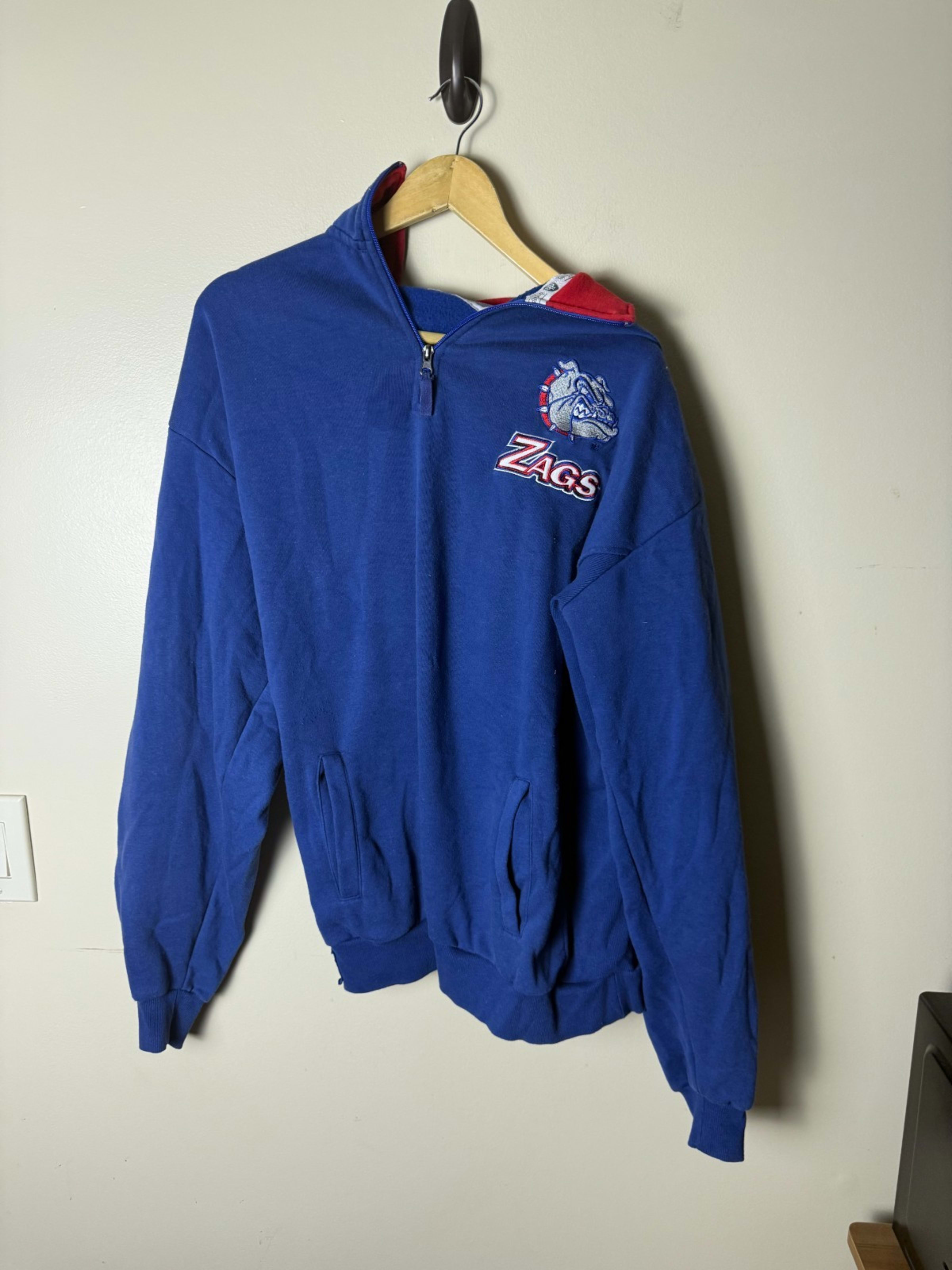Vintage Donegal Bay NCAA Gonzaga Blue Full Zip Up Jacket Mens 2XL