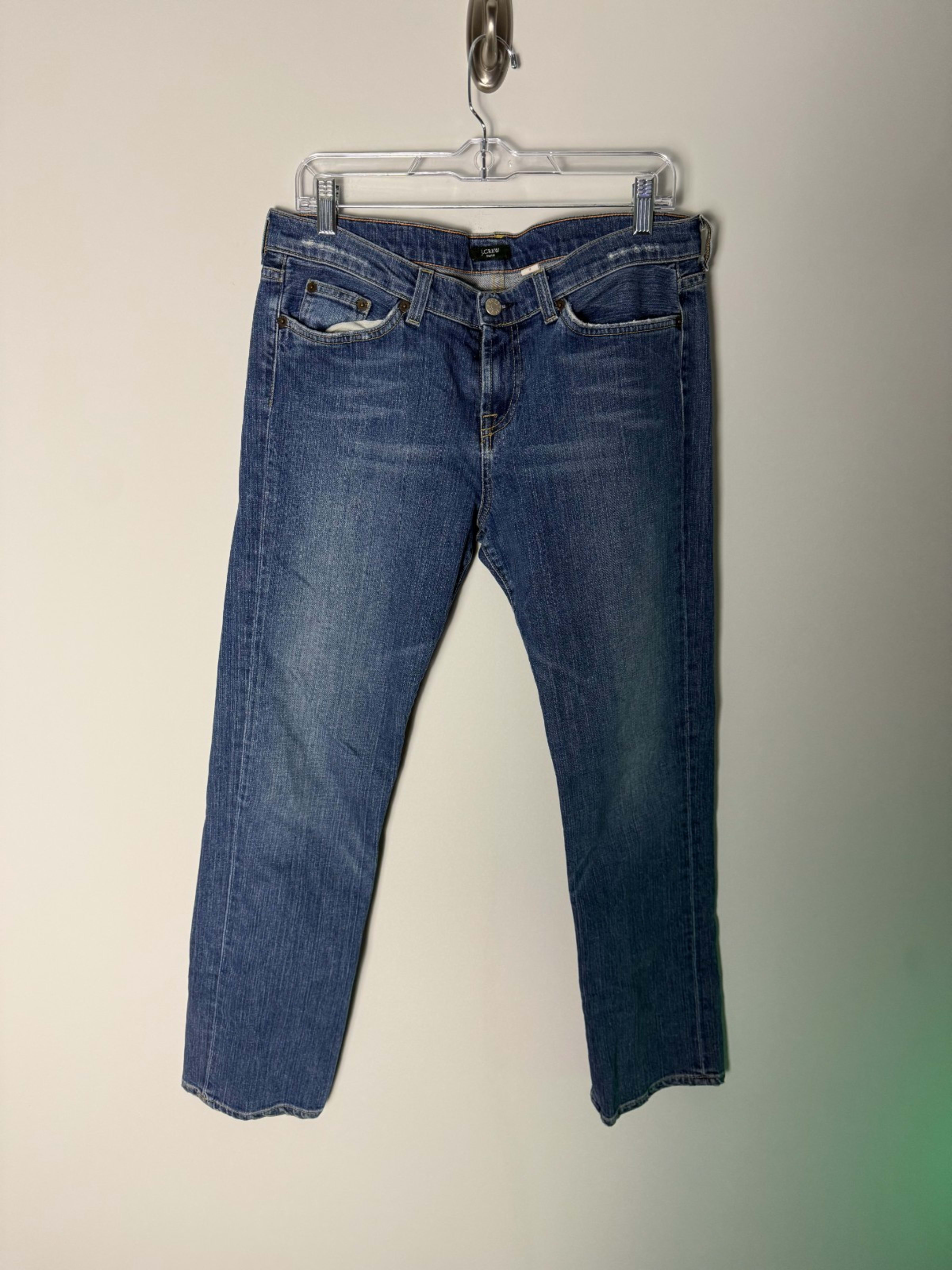 J Crew Jeans Womens 10 Size 29 Blue Stretch Denim Made In USA Vintage