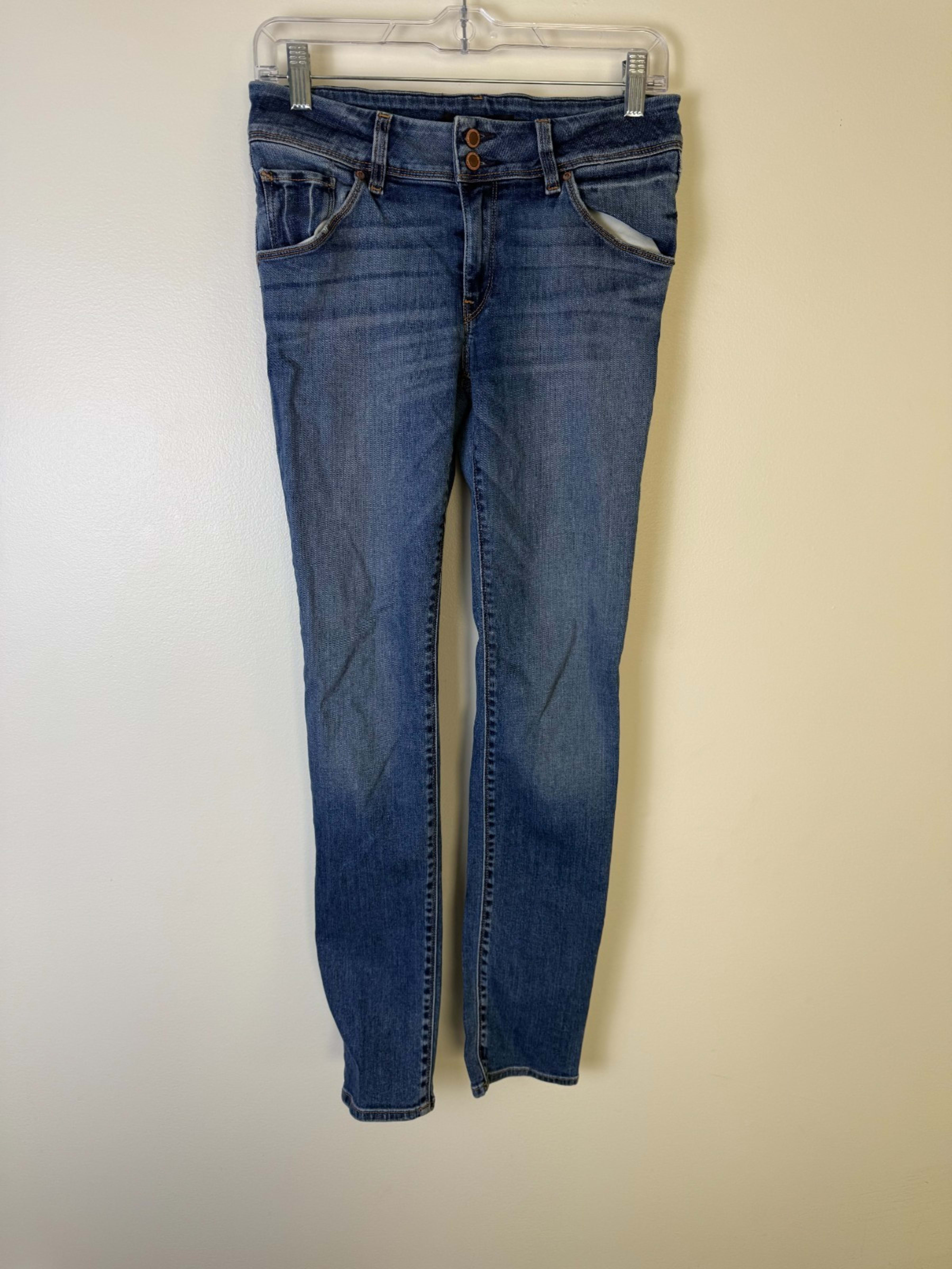 Abercrombie Fitch Light Wash Distressed Mom Jeans Denim Womens 27