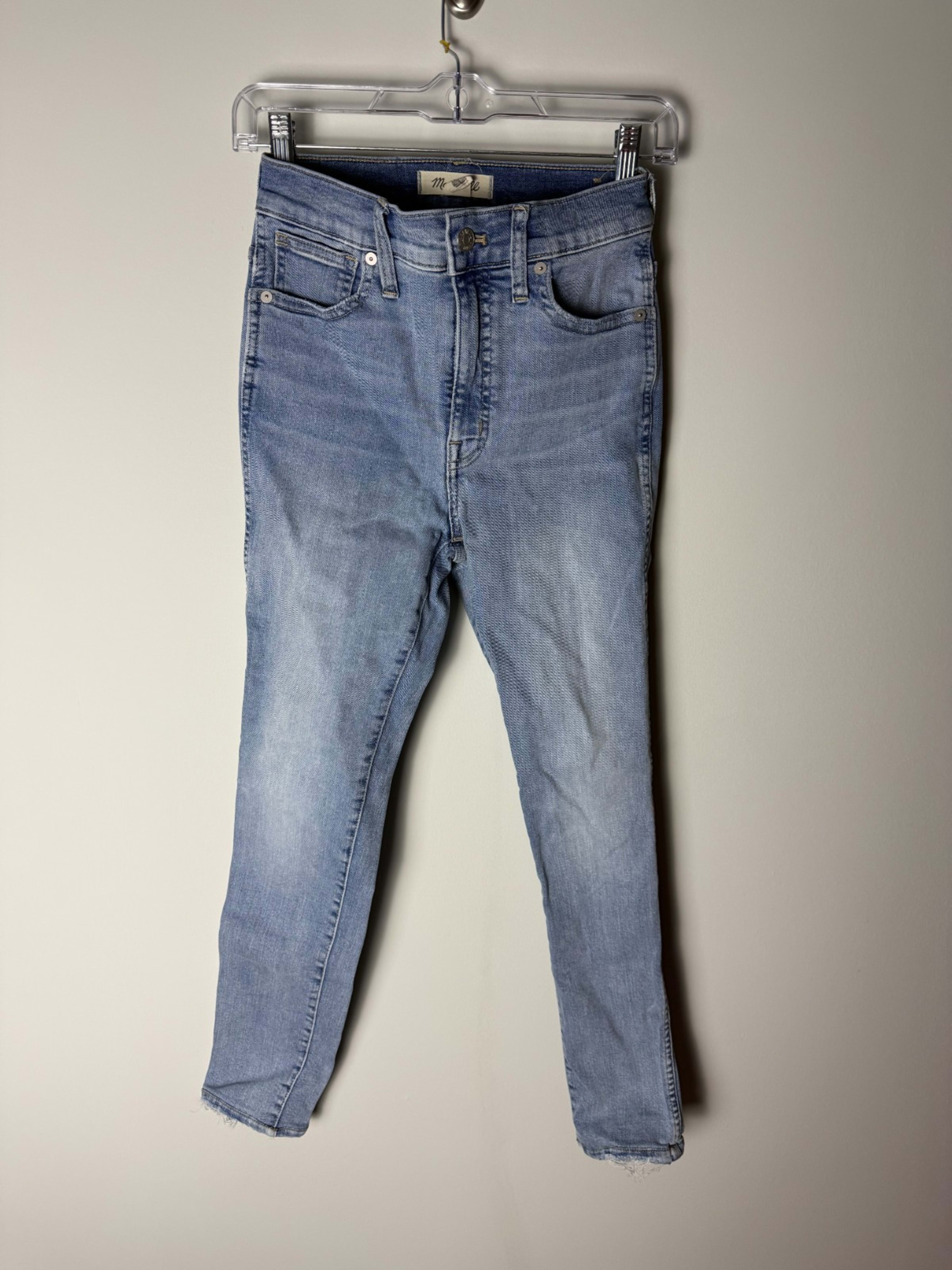 Madewell 10" High Rise Skinny Jeans Women's 25 Light Blue Denim Casual