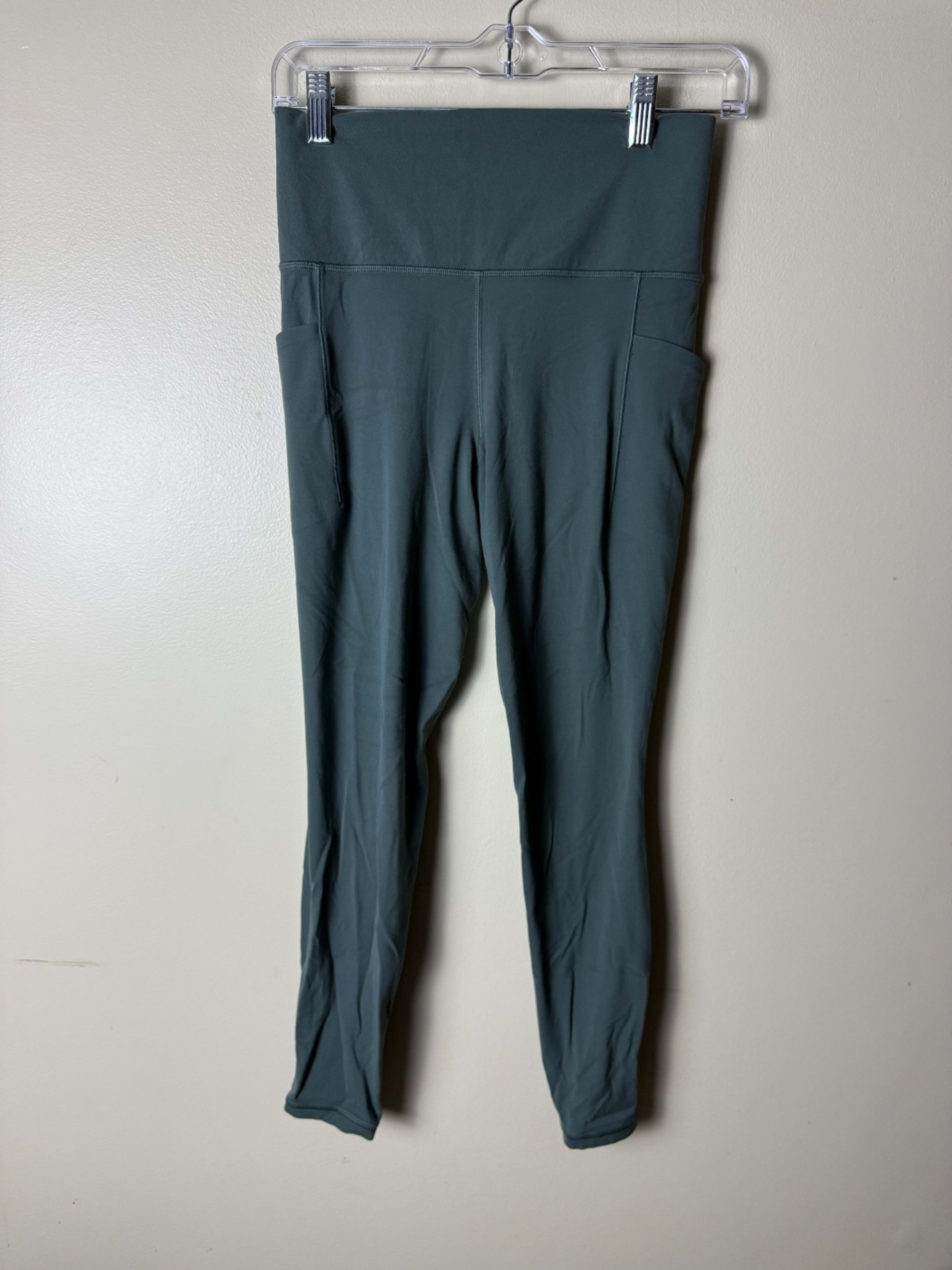 Athleta Salutation Stash High Rise Leggings Womens S Teal Breathable