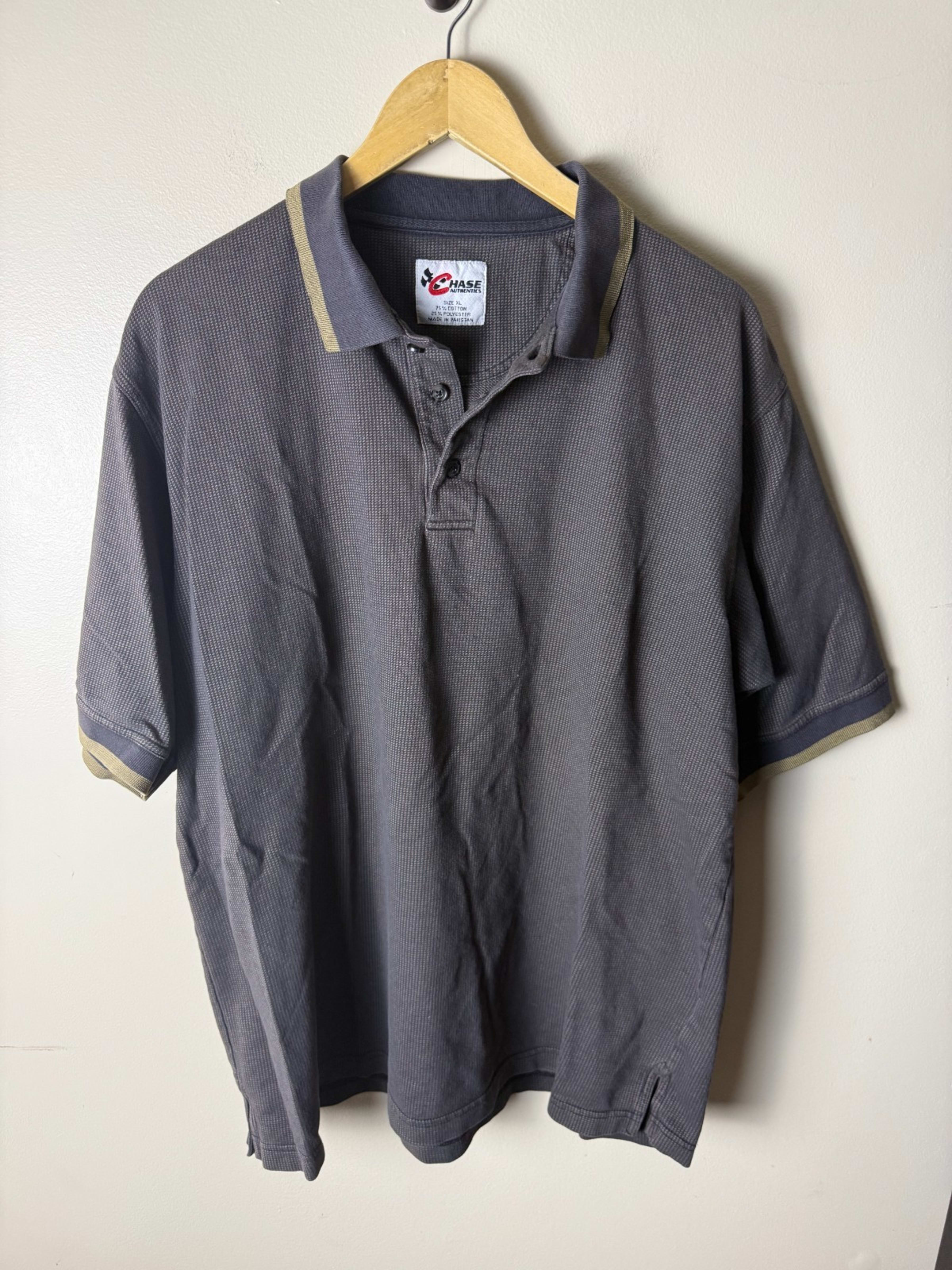 Chase Authentics Racing Polo Short-Sleeve Shirt Mens XL Grayish Nascar