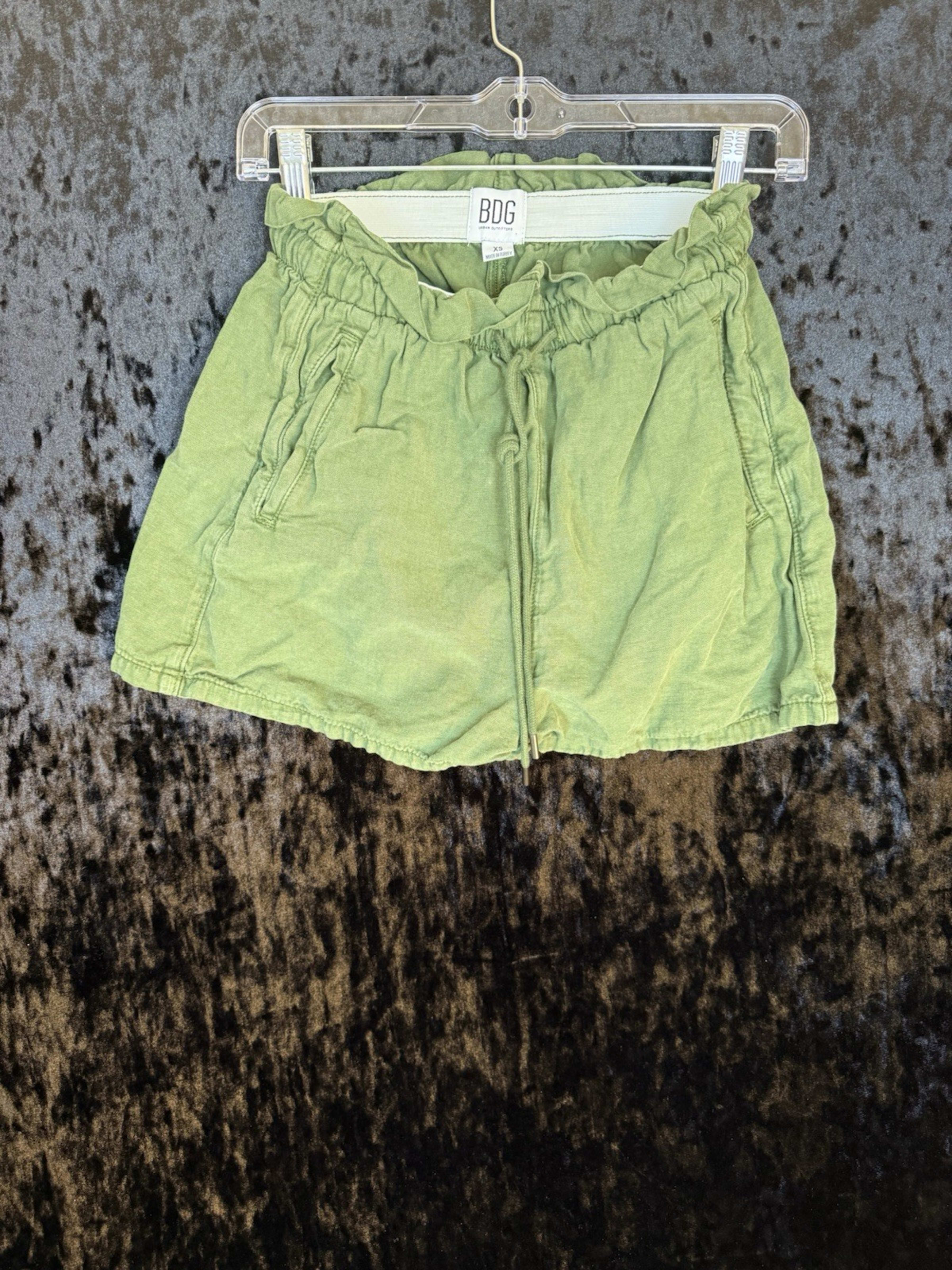 Urban Outfitters BDG Shorts Womens XS Green Drawstring Stretch Waist Cotton