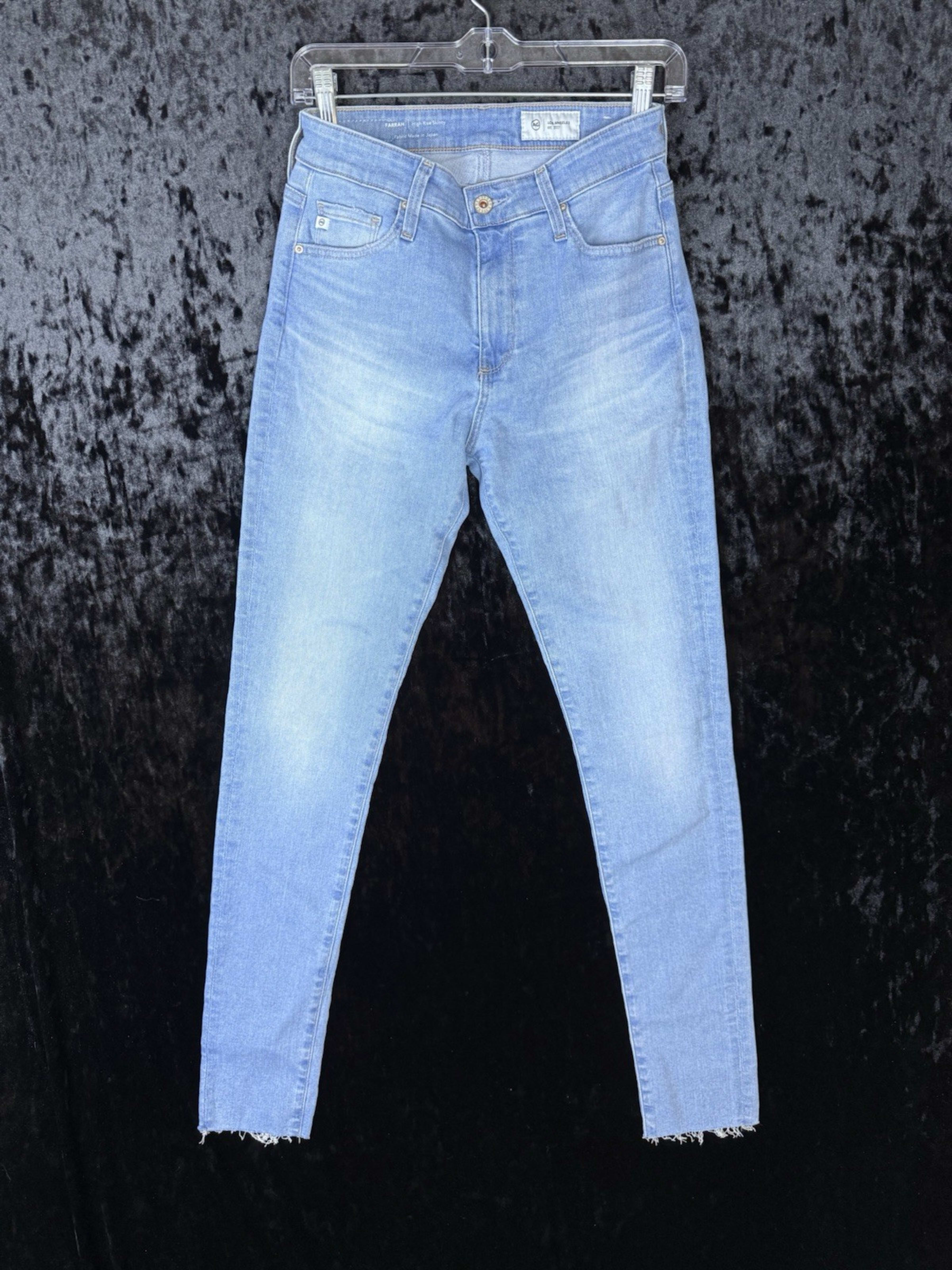 Adriano Goldschmied Jeans Mens 26 Blue Farrah High Rise Zip Fly Slim Straight
