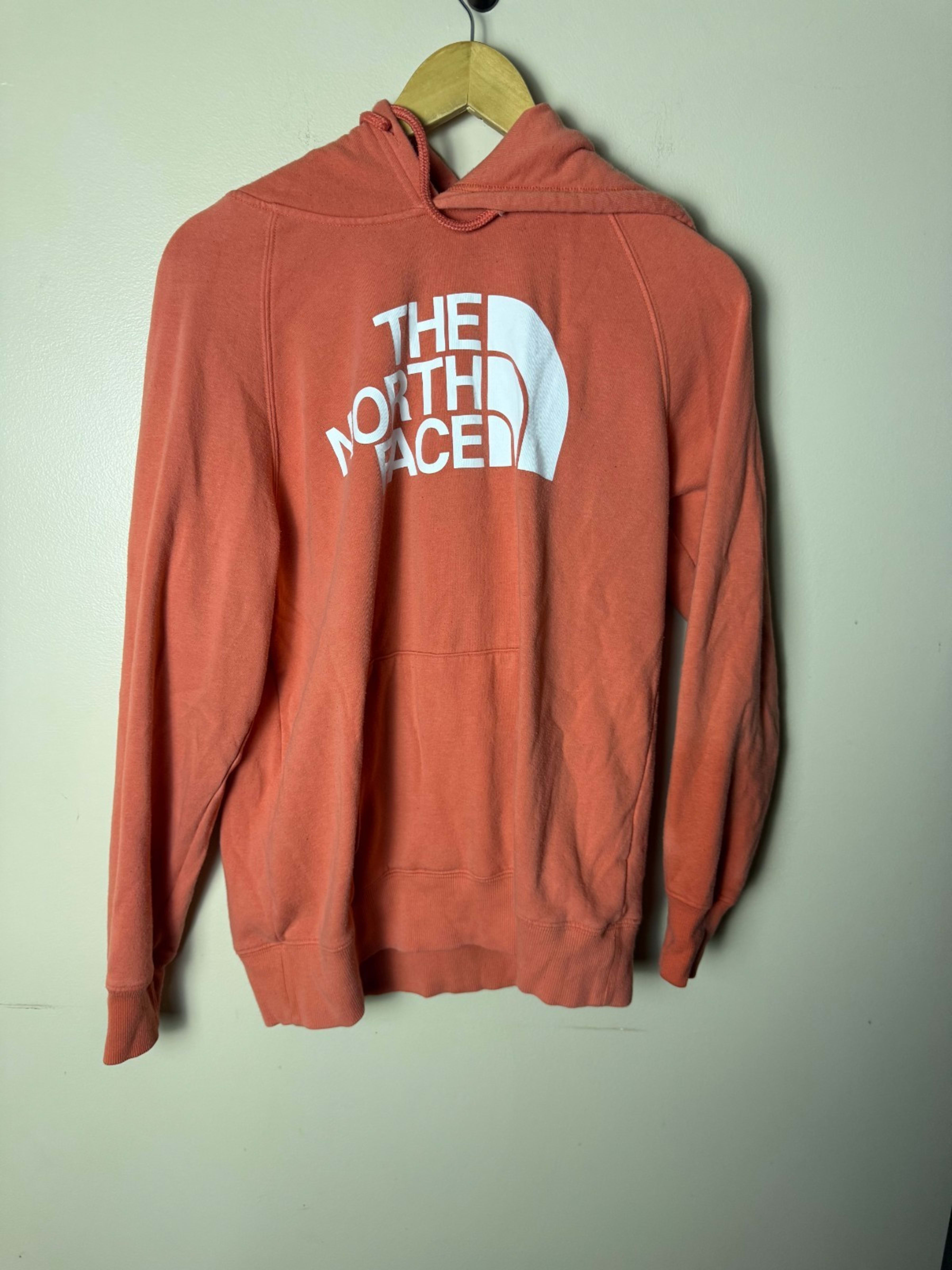 The North Face Half Dome Pullover Hoodie Sweatshirt Womens M Pink Fleece Logo