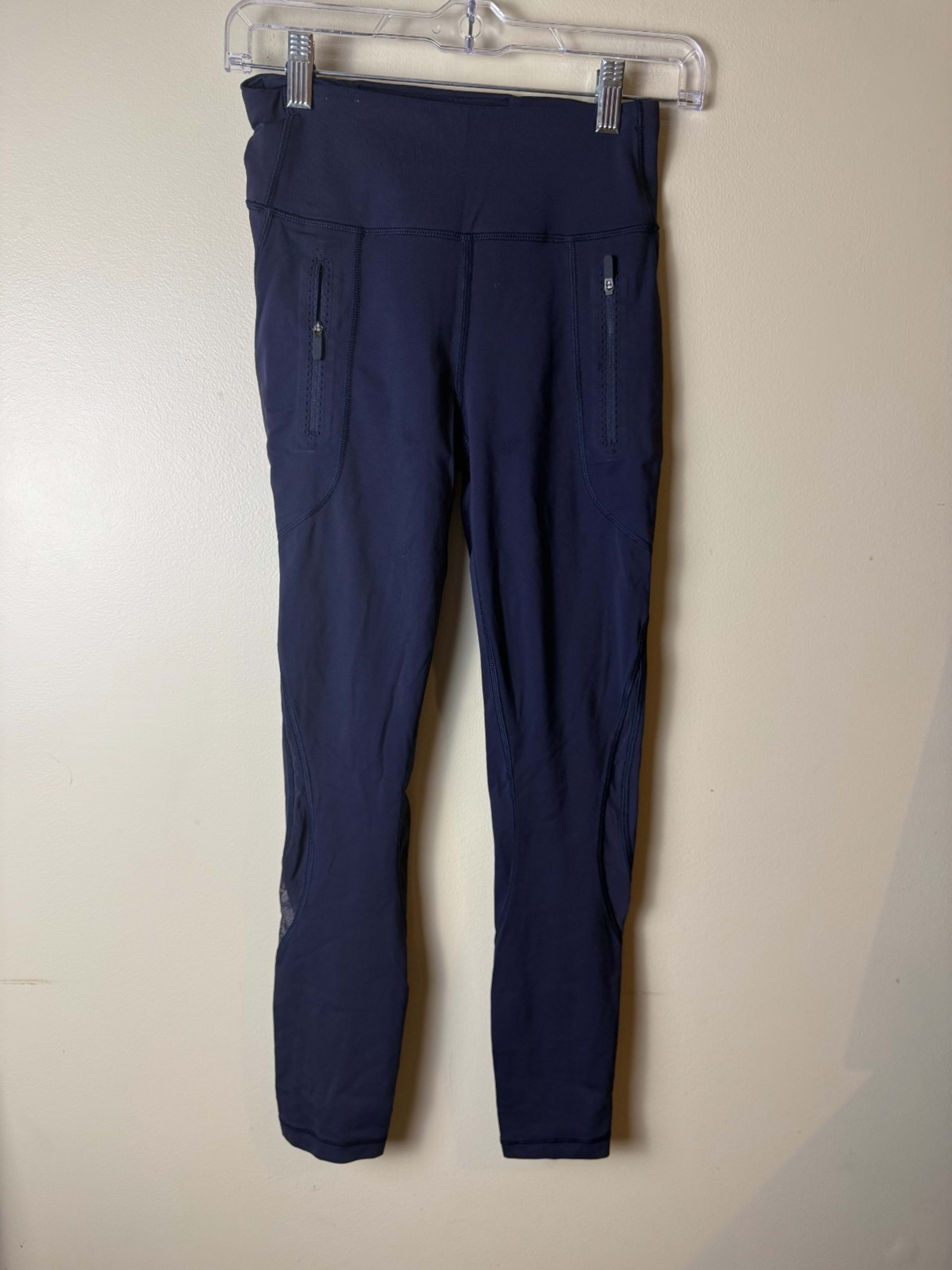 Lululemon Inspire Tight II Yoga Pants Women's 4 Blue Athletic Stretch