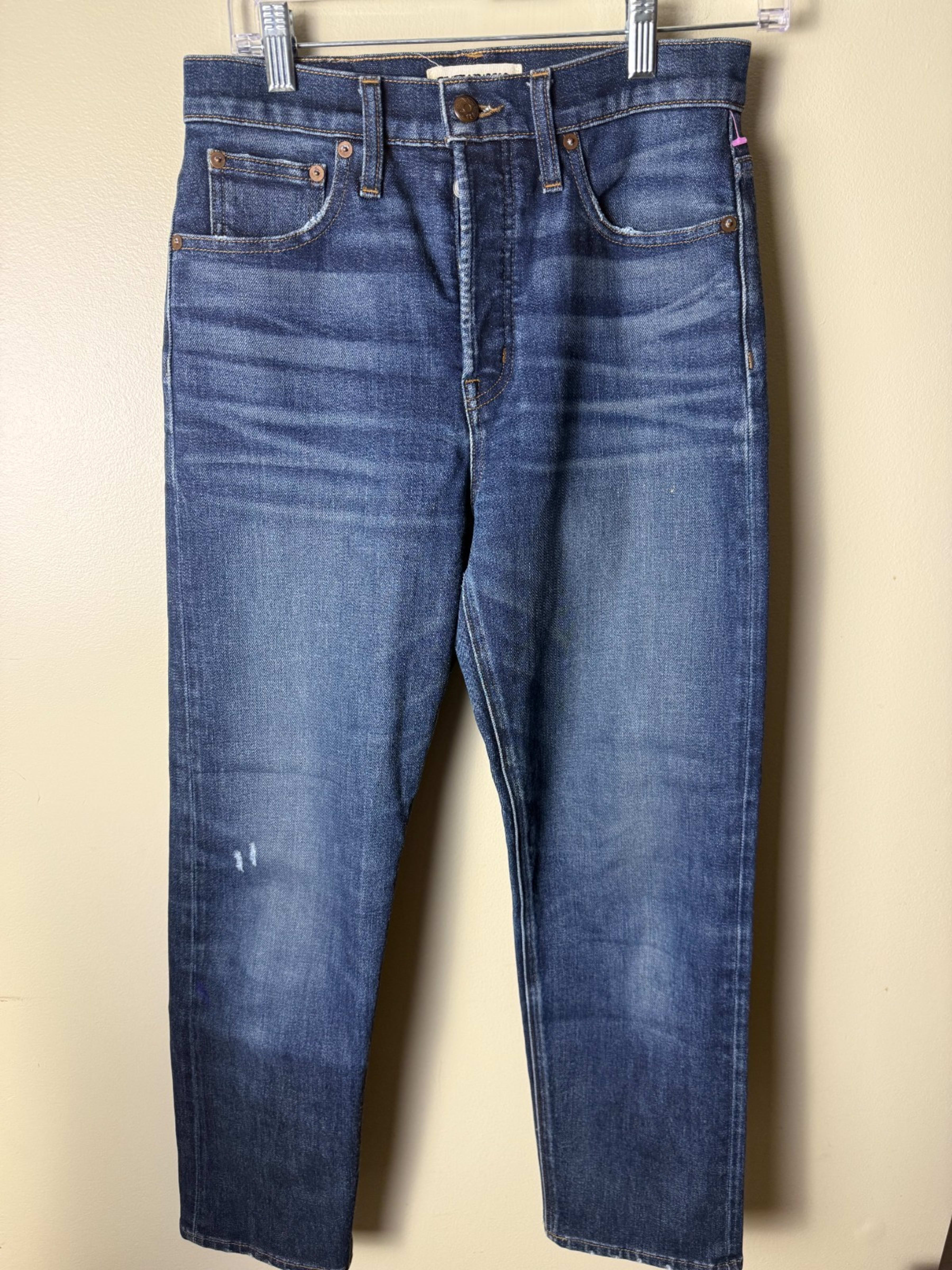 Rivet & Thread Jeans Womens 26 Blue Medium Straight High-Rise Whisker USA Made