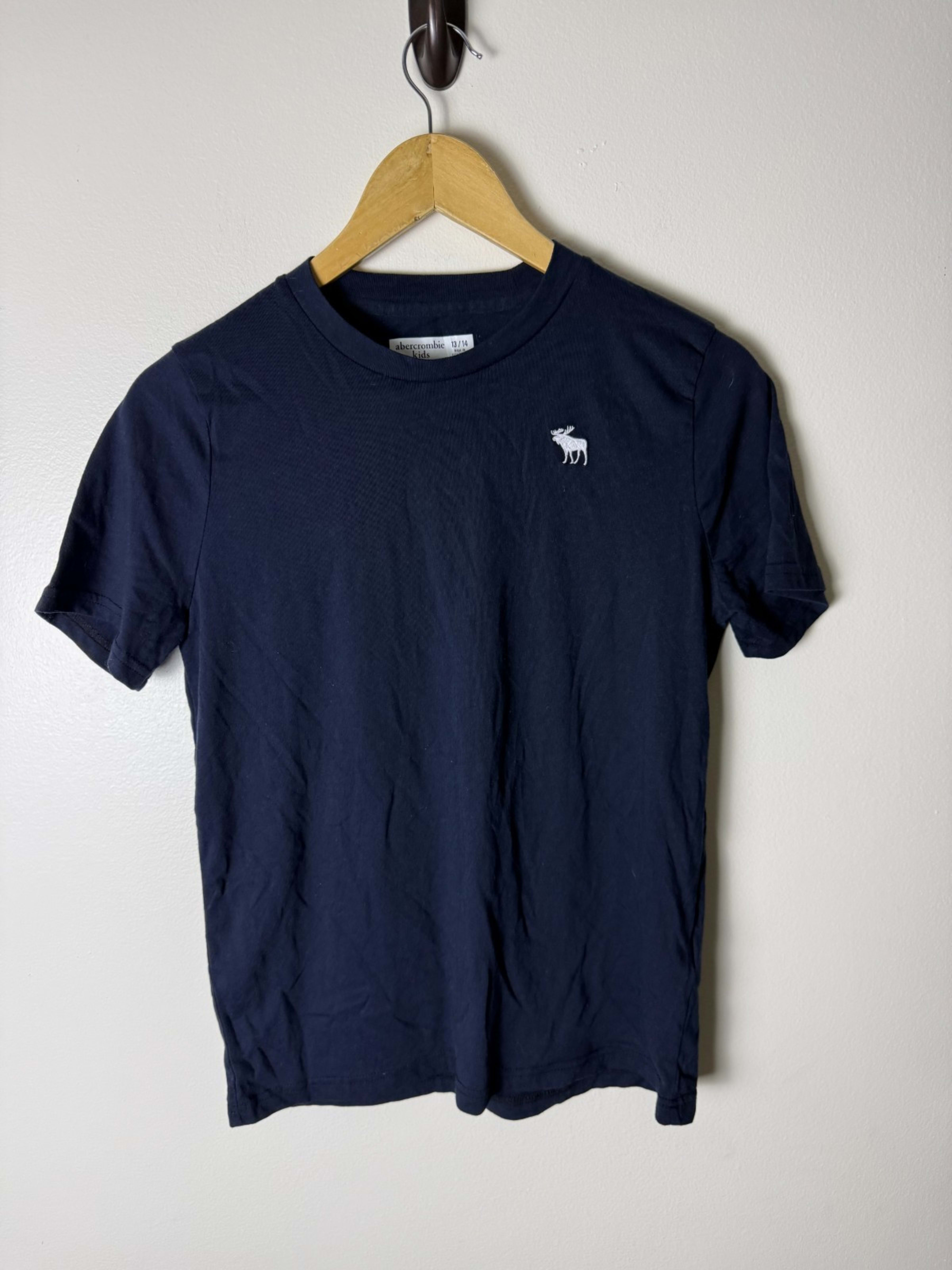 Abercrombie Kids Short Sleeve T-Shirt Moose Logo Youth 13/14 Blue