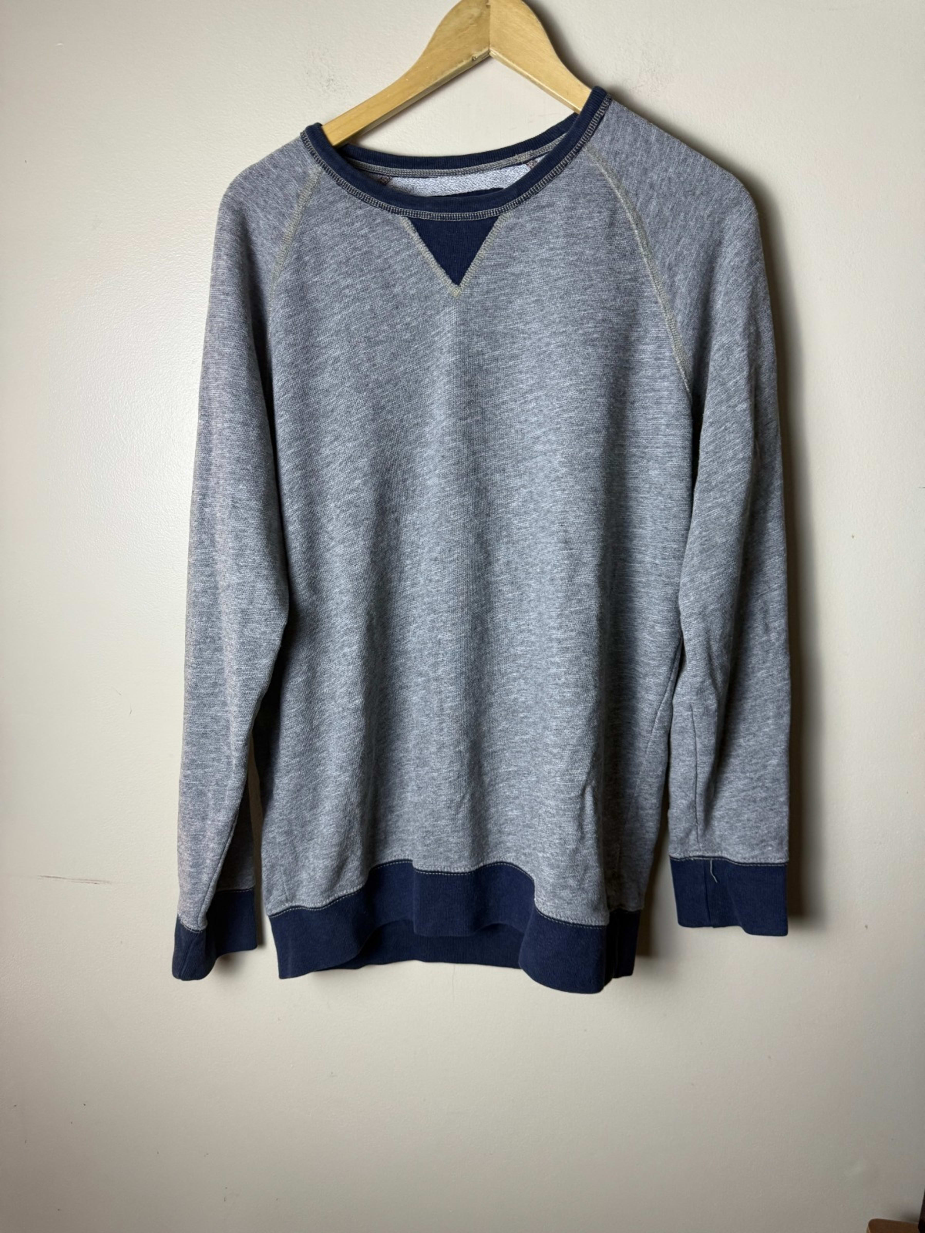 American Eagle Outfitters Knit Sweater Mens L Tall Gray Comfort Crewneck