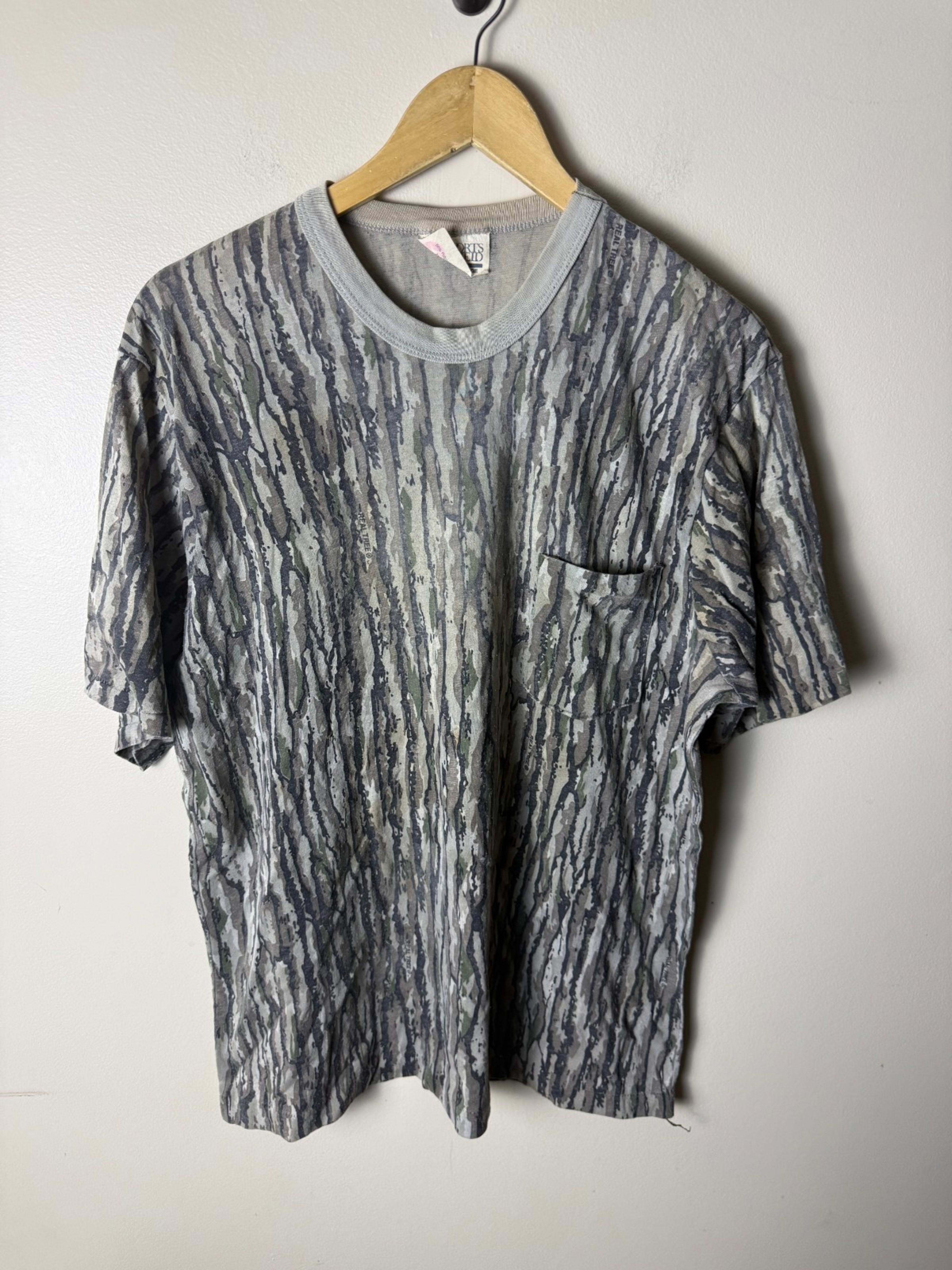 Vinta Sports Afield Realtree 90s Camouflage Single Stitch Pocket Shirt Mens 2XL
