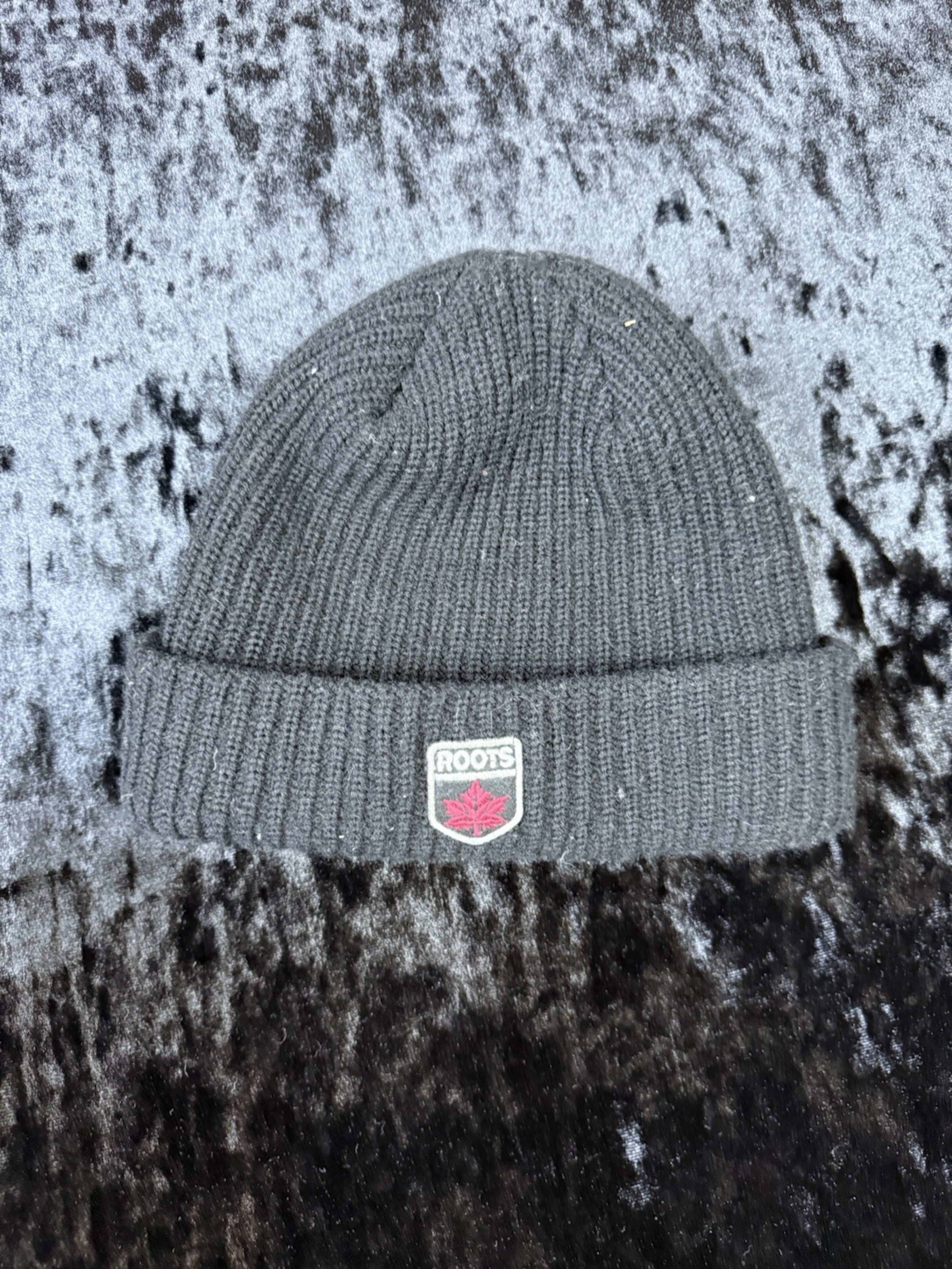 Roots Beanie Adult One Size Comfy Warm Casual Graphic Hat Black