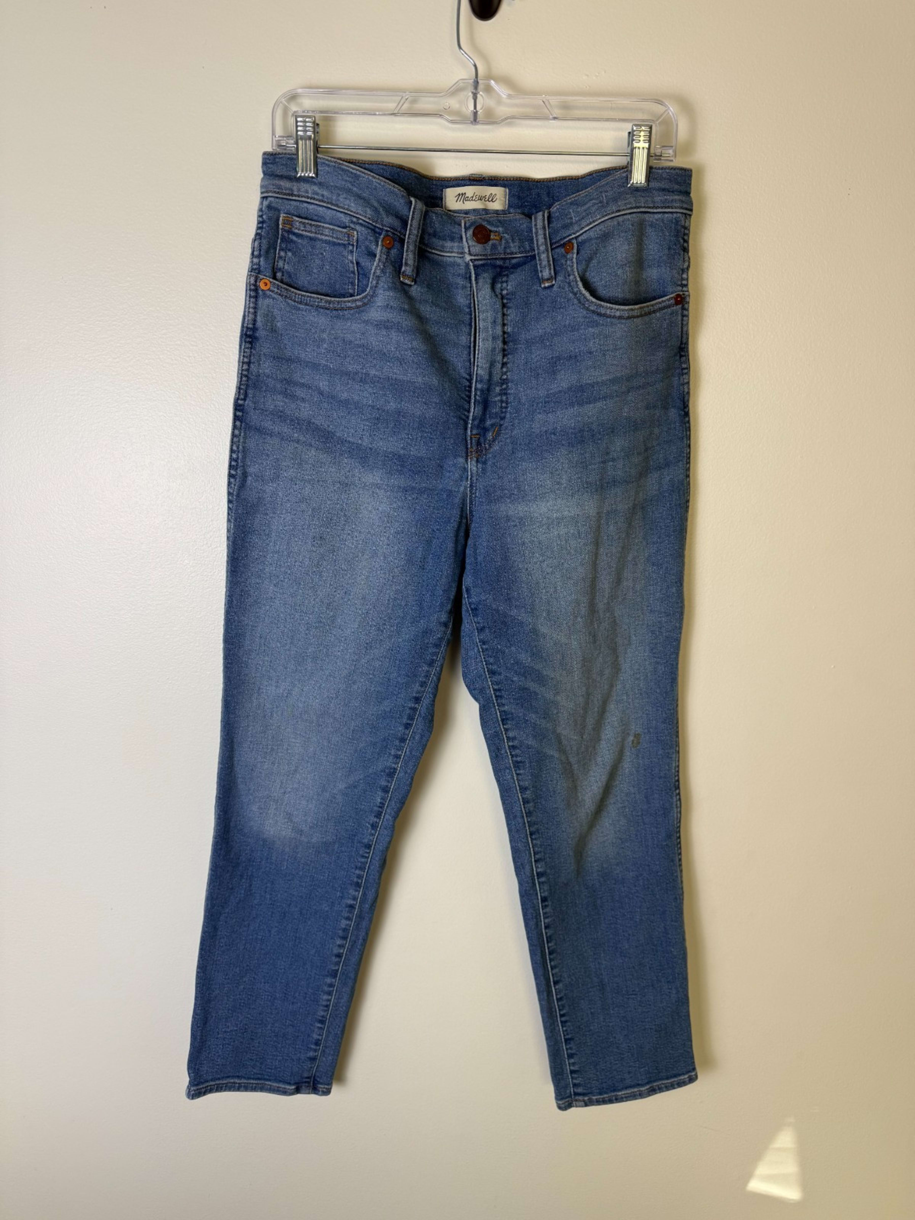 Madewell The Perfect Vintage Jean Medium Wash Denim Straight Cropped Womens 30