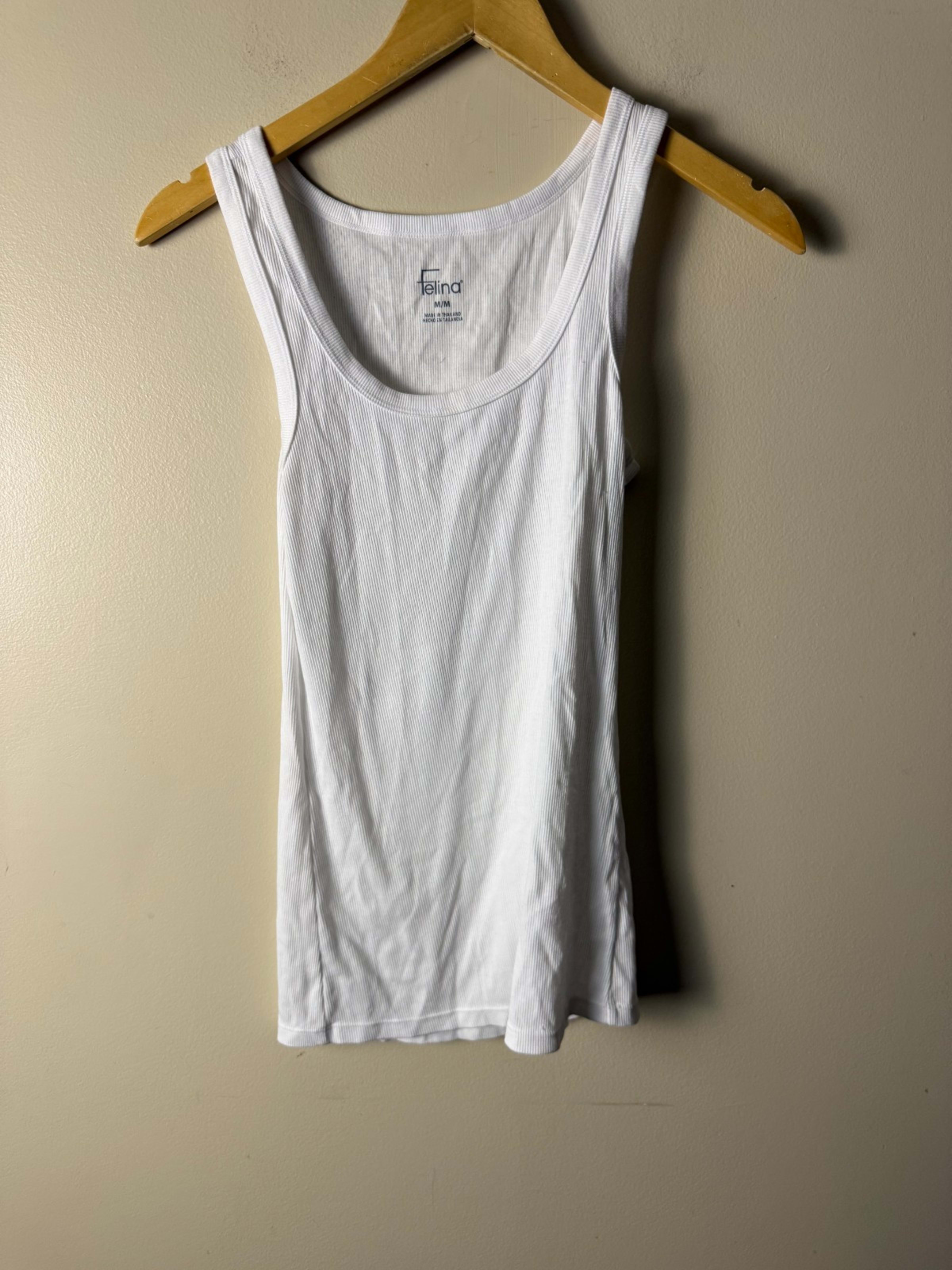 Felina Sleeveless Tank Womens M White Casual Brethable