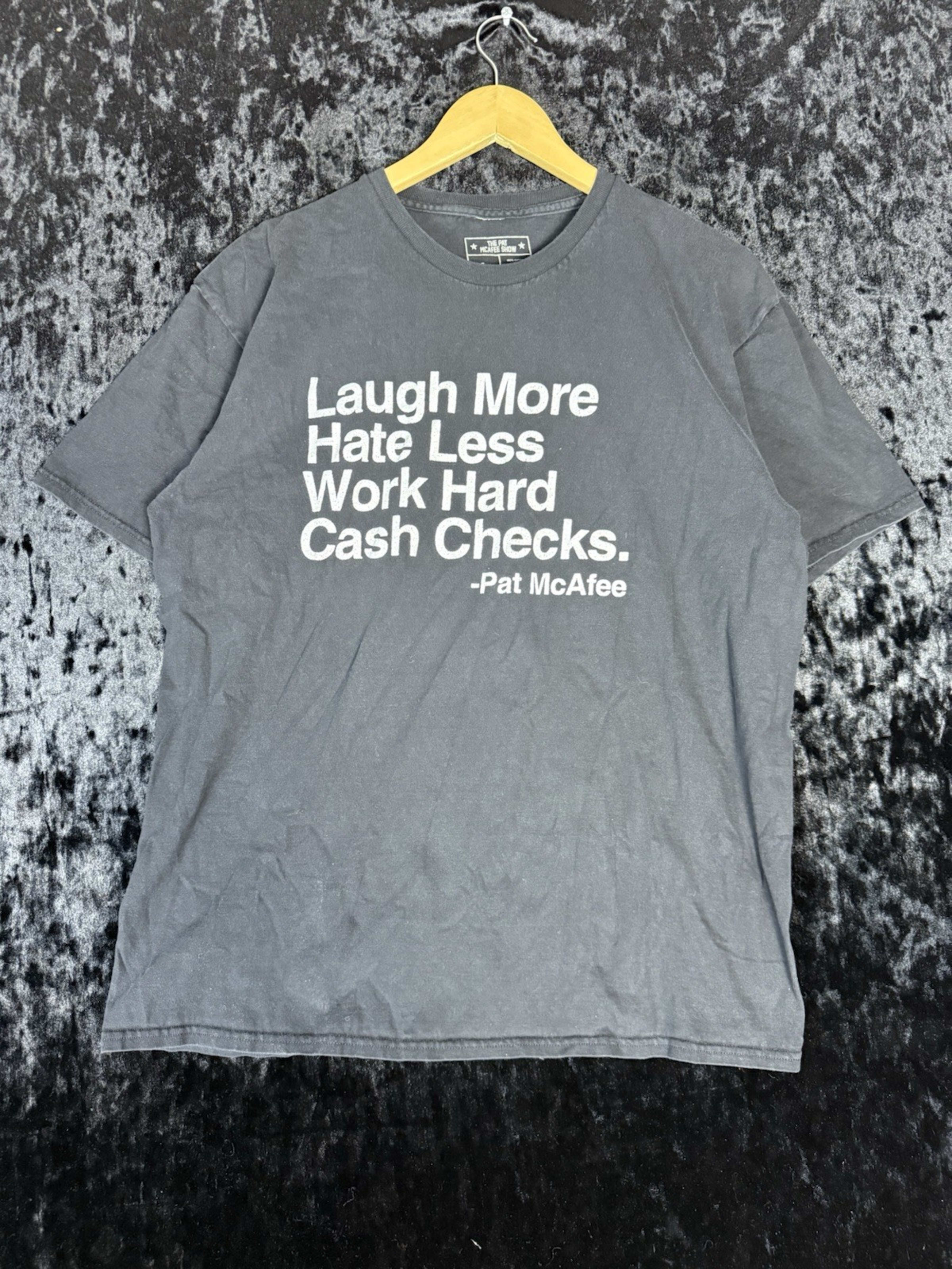 Pat McAfee Show "Laugh More" T-Shirt Mens L Black Short Sleeve 2020