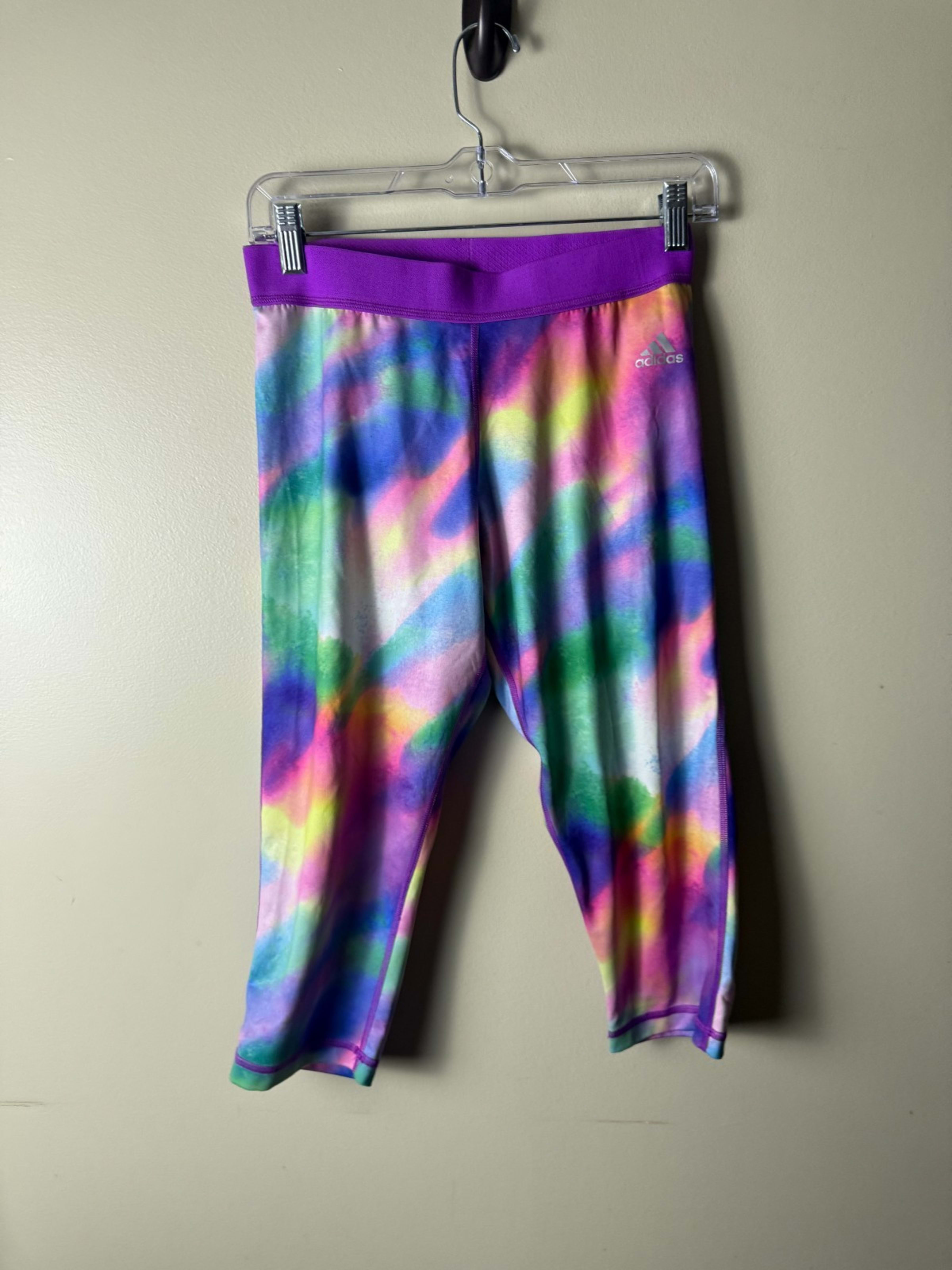 Adidas Techfit Climalite Compression Womens M Multicolored Capri Leggings