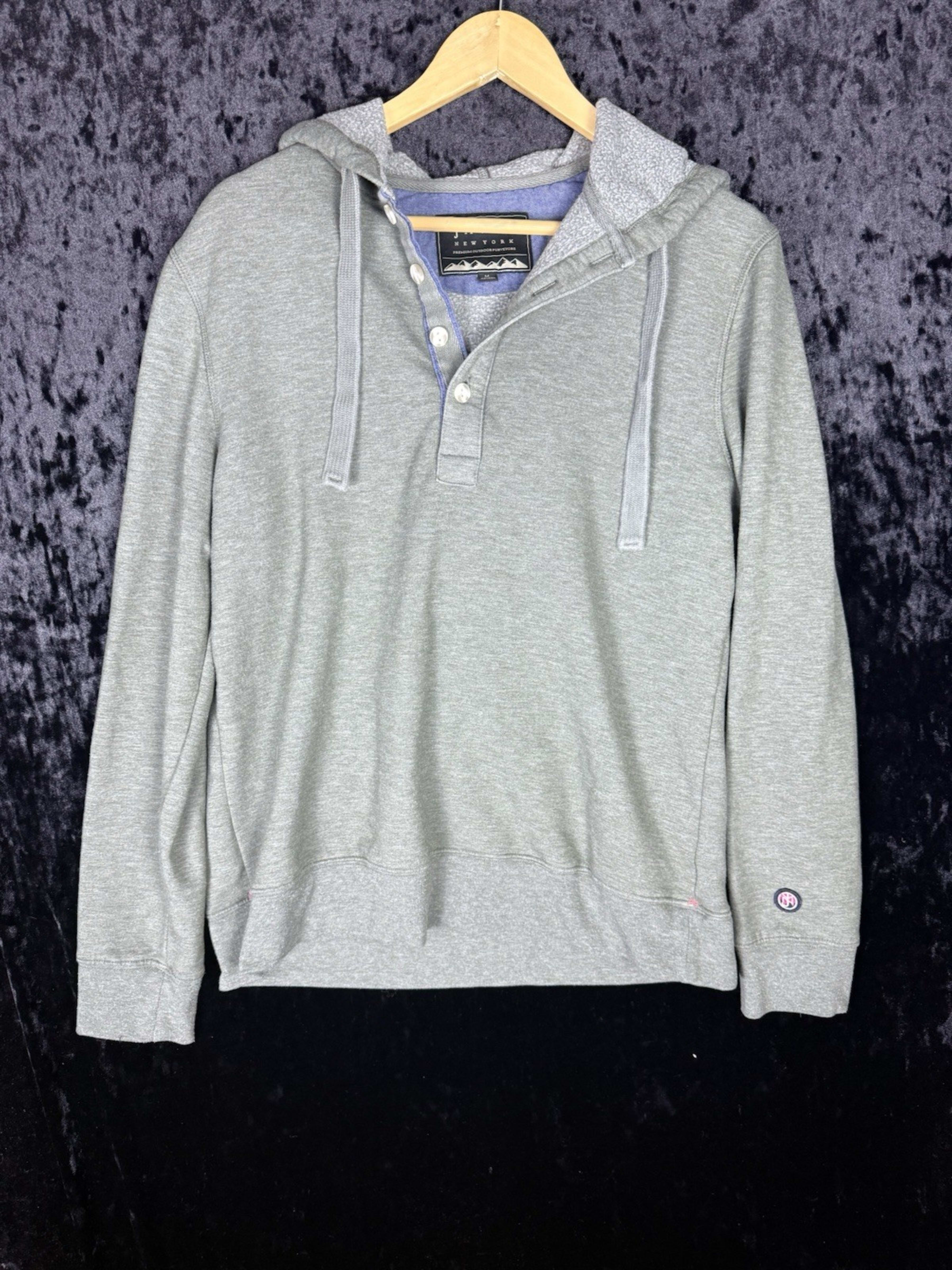 Jachs New York Sweatshirt Mens M Green Hoodie Drawstring Fleece Casual