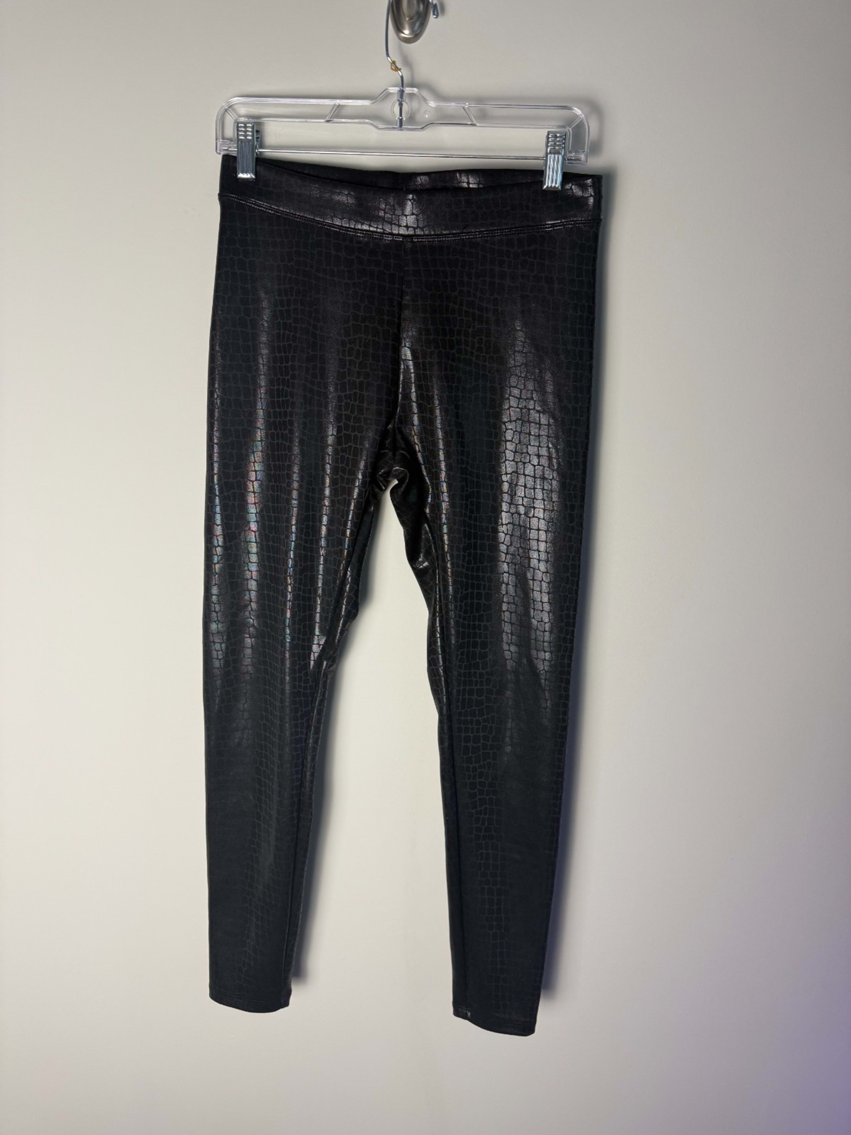 Express Faux Leather Crocodile Embossed Leggings Women's S Black