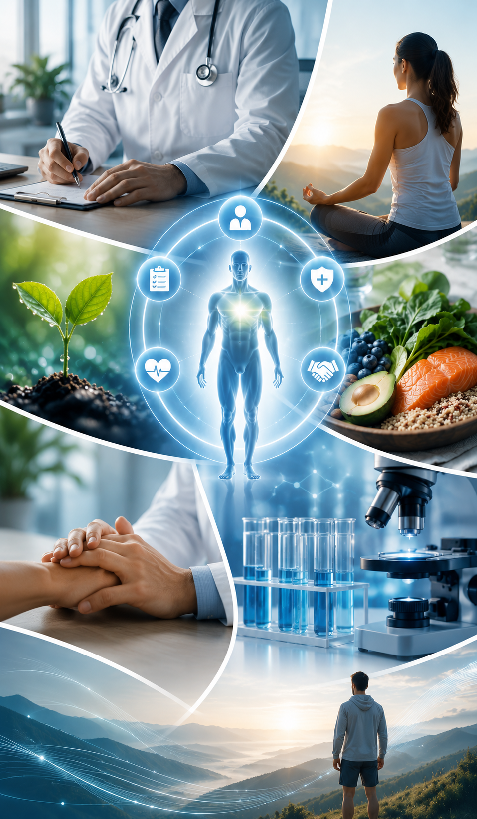 Doctor and wellness-focused healthcare imagery