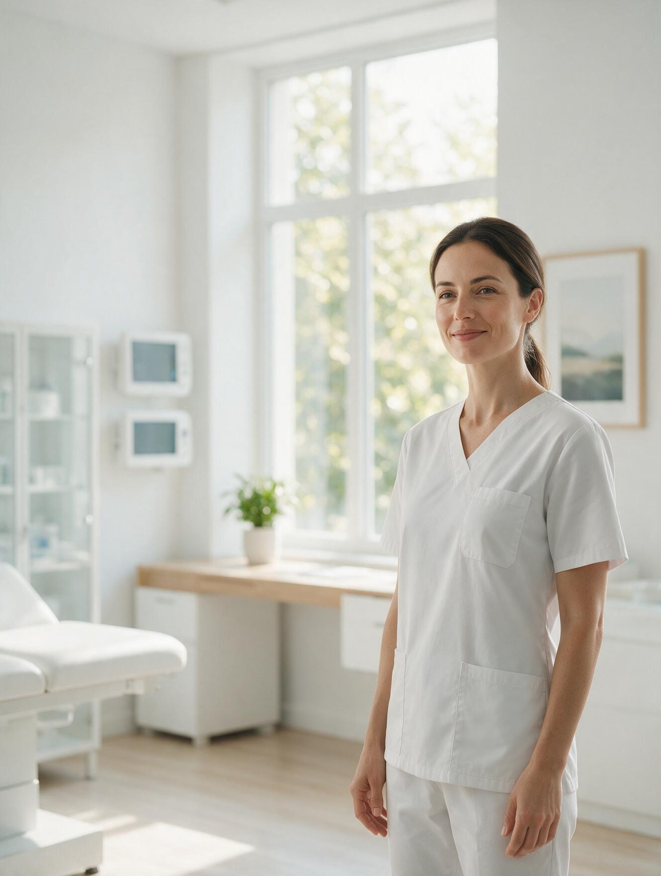Doctor portrait with a professional and calm healthcare setting